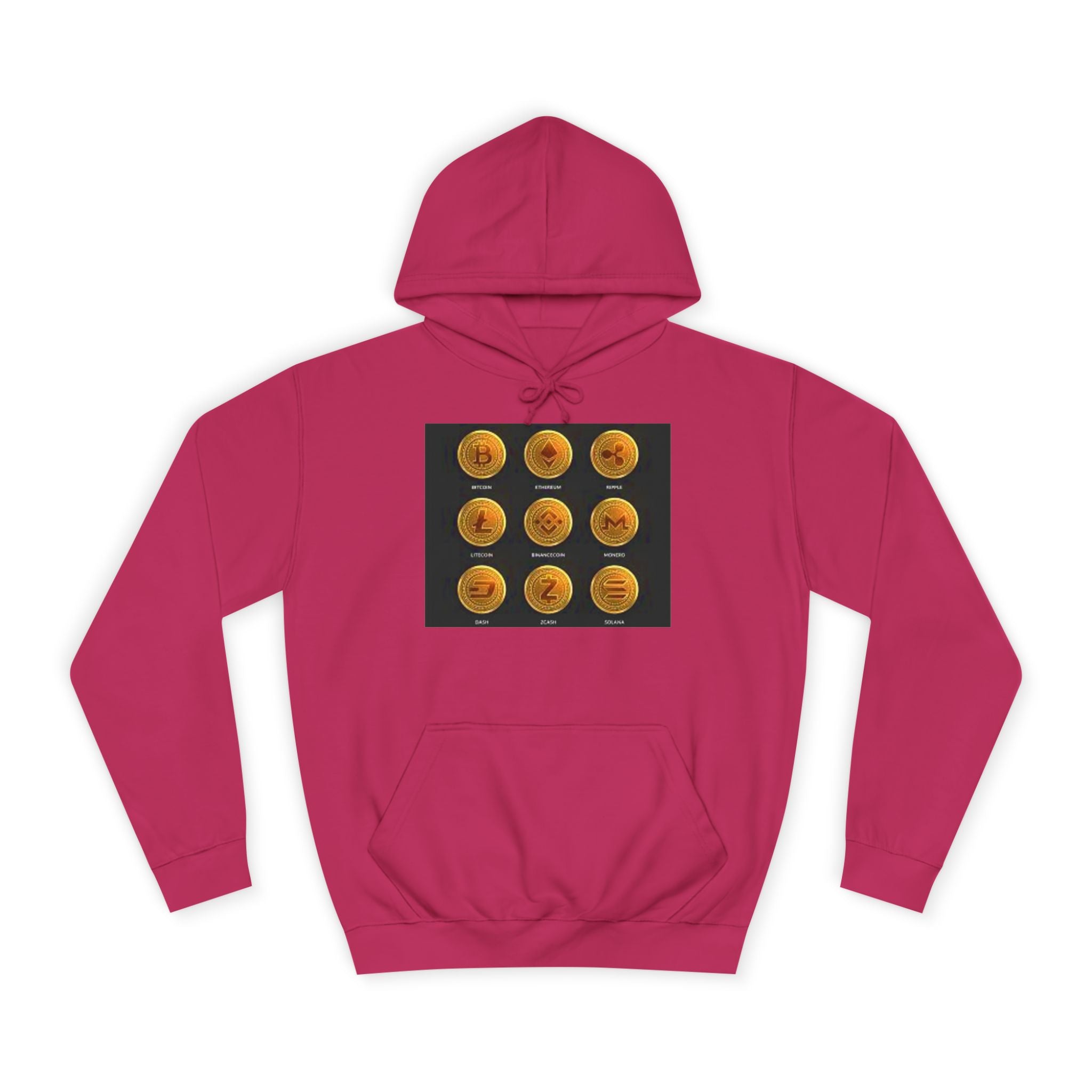 Sweat à capuche icônes de crypto-monnaies | Bitcoin Ethereum Litecoin Ripple Doge Zcash Monero