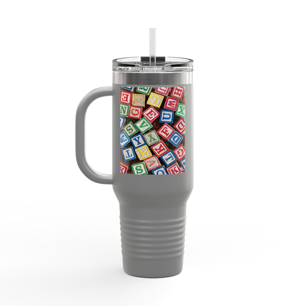Colorful Alphabet Blocks Insulated Travel Mug | 40oz