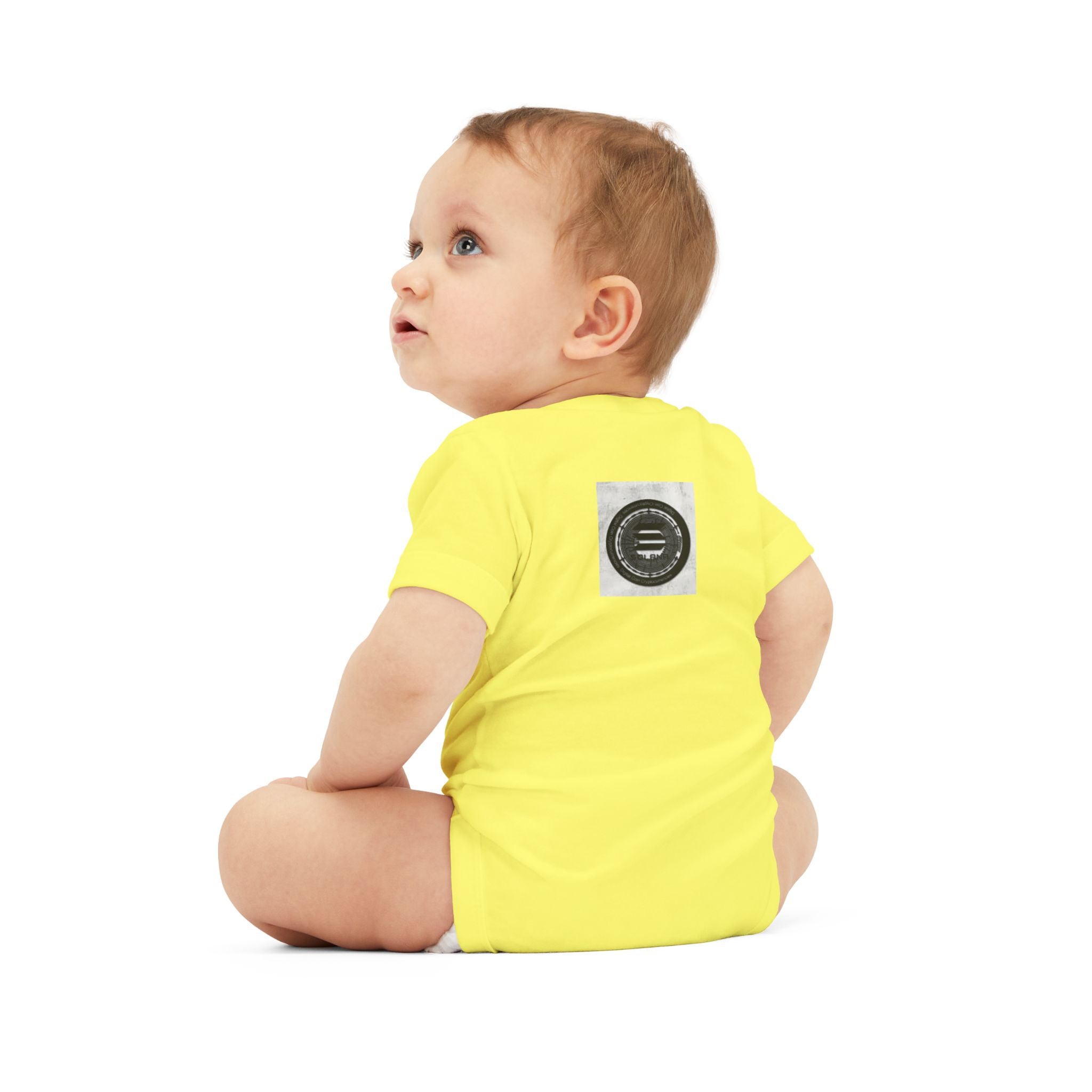 Solana Cryptocurrency Infant One Piece | Monochrome Badge Design