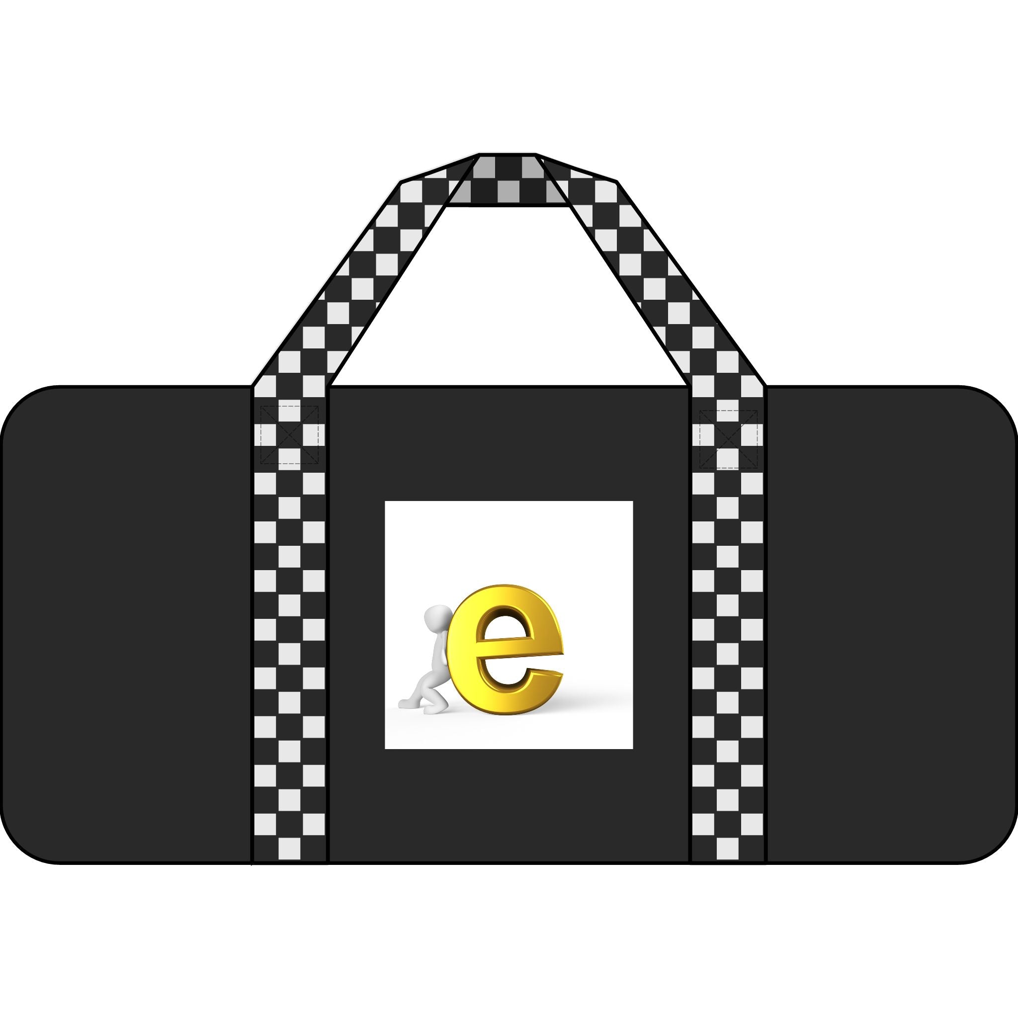 Yellow E Logo Duffel Bag | Checker Strap or Camo Options