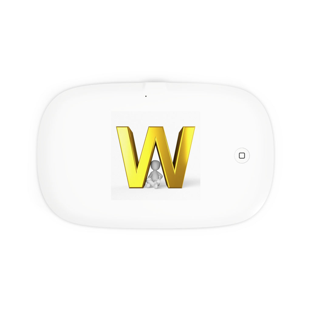 Gold Letter W Wireless Charging Pad | UV Phone Sanitizer