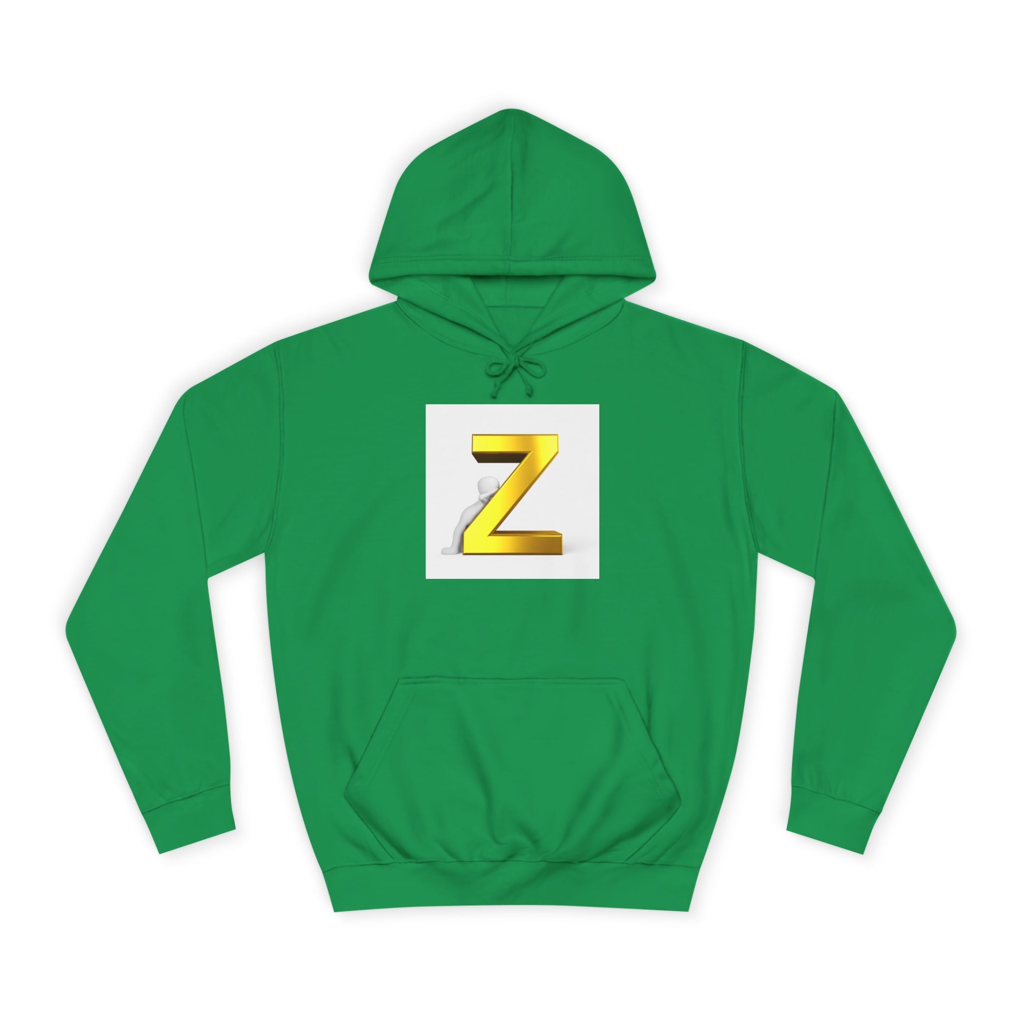 Sweat à capuche lettre Z dorée 3D | Monogramme initial