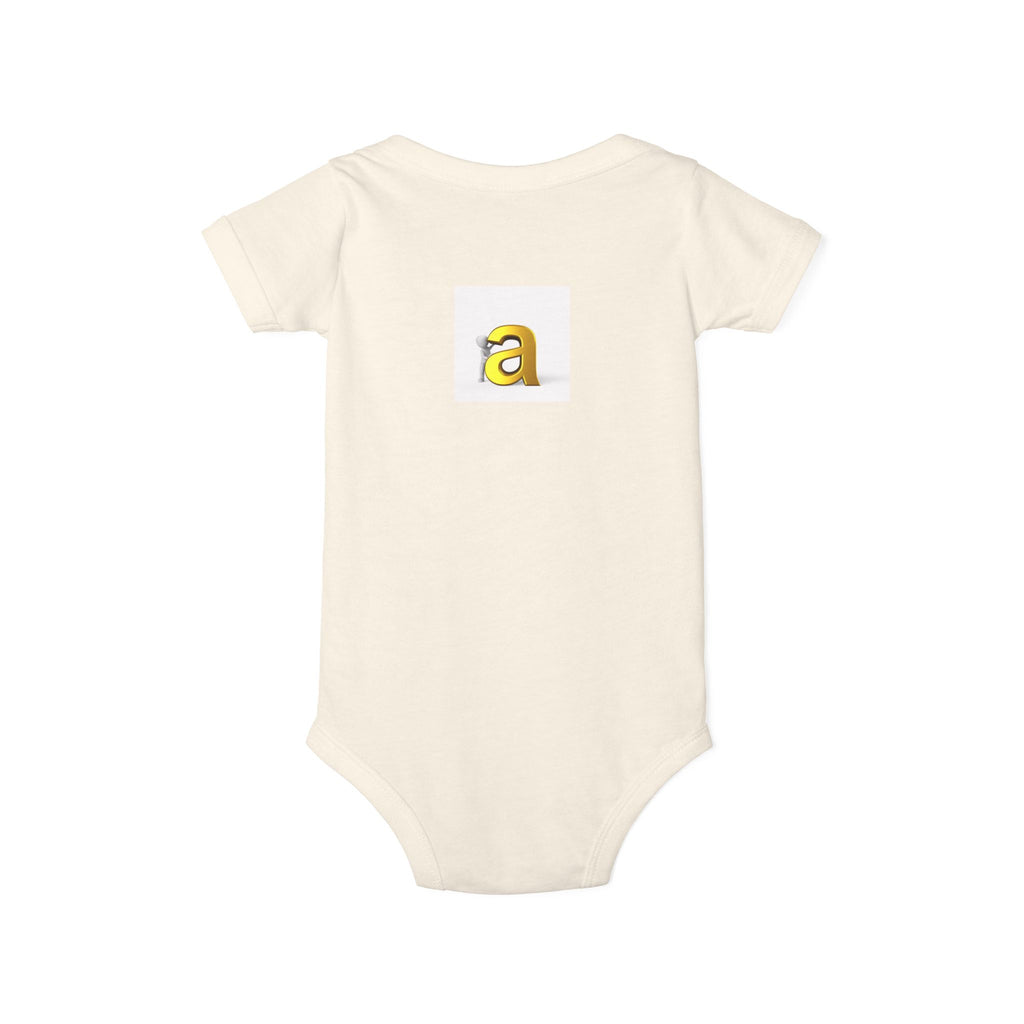 Gold Letter 'a' Baby Onesie | Infant Jersey One Piece