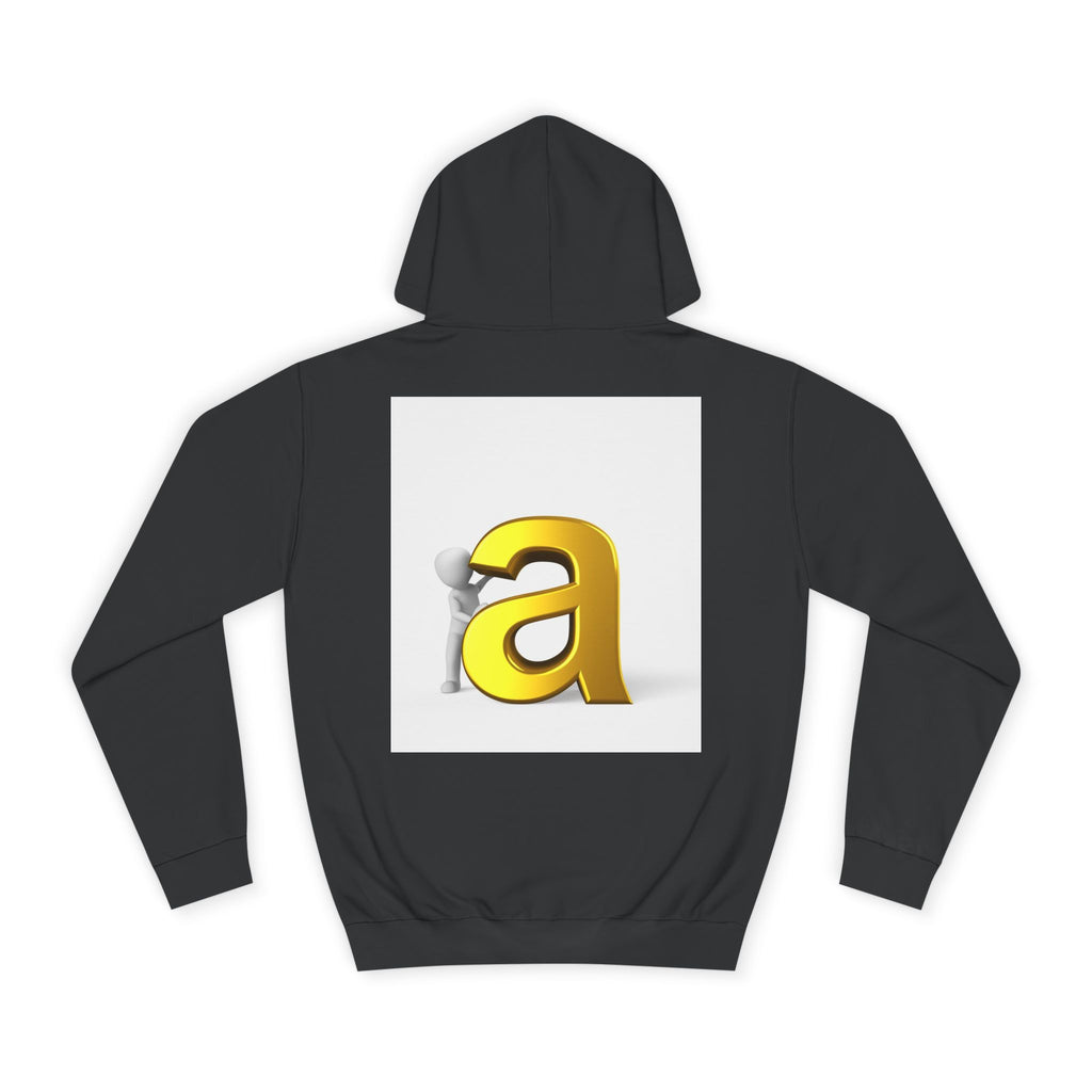 Gold 3D Letter A Hoodie | Monogram Initial Sweatshirt