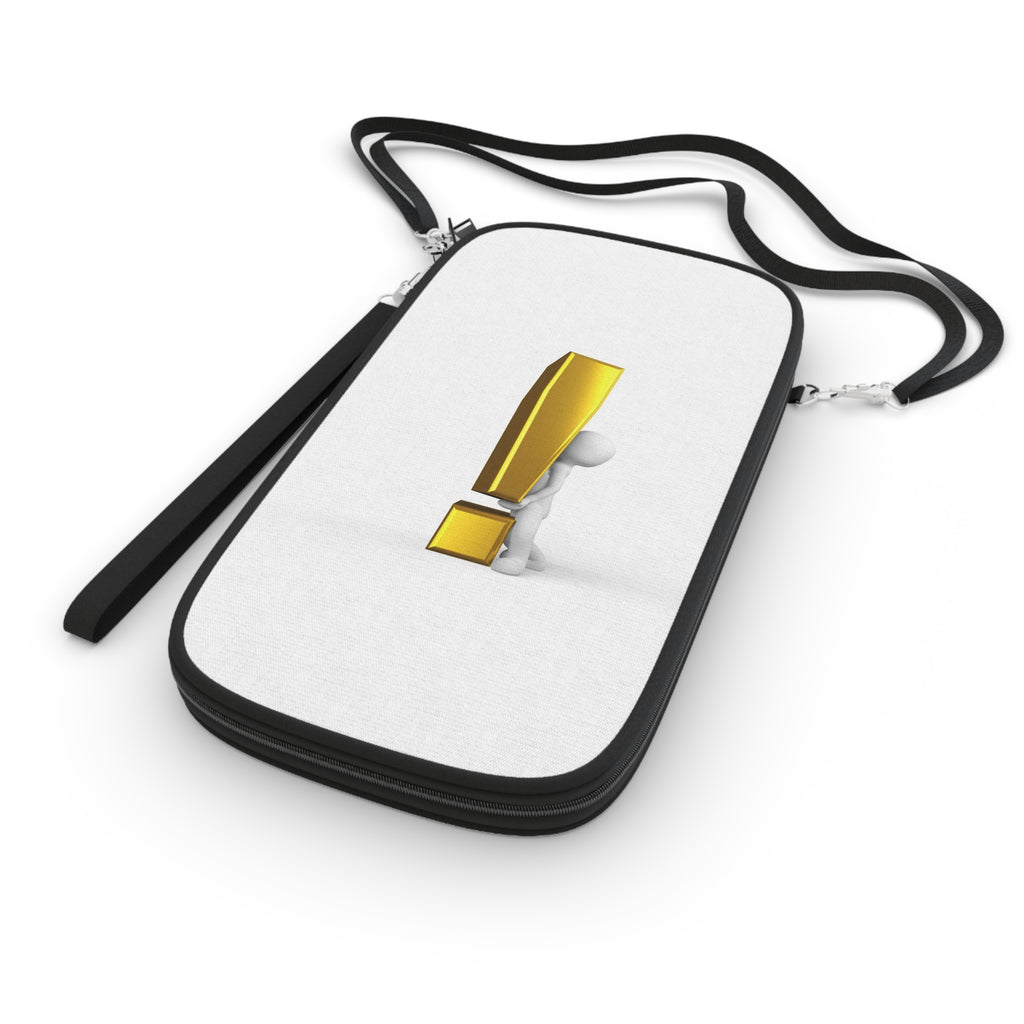 Gold Exclamation Mark Passport Wallet | Minimalist Travel Accessory