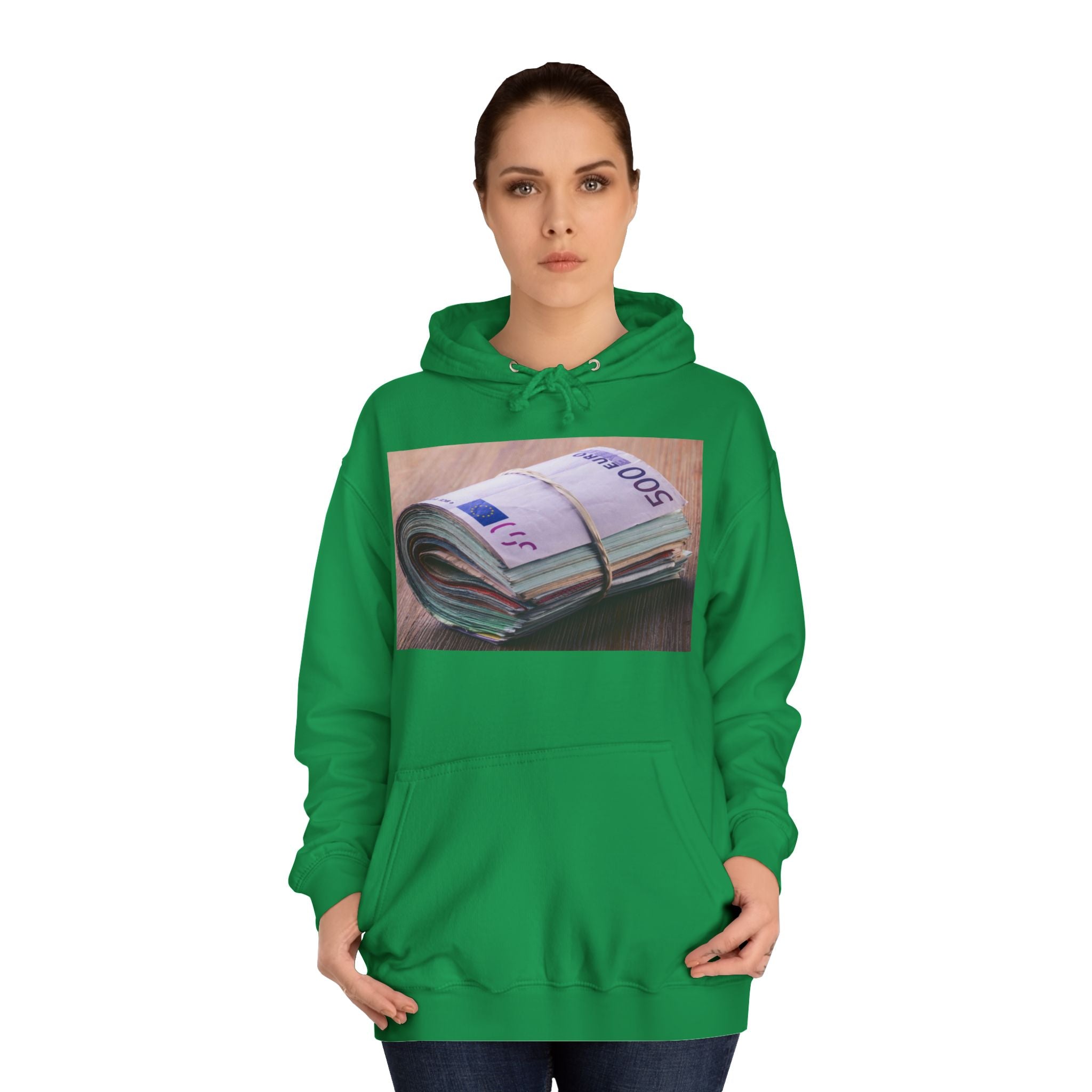 Rolled Currency Stack Hoodie | Money Print, Cash Bundle