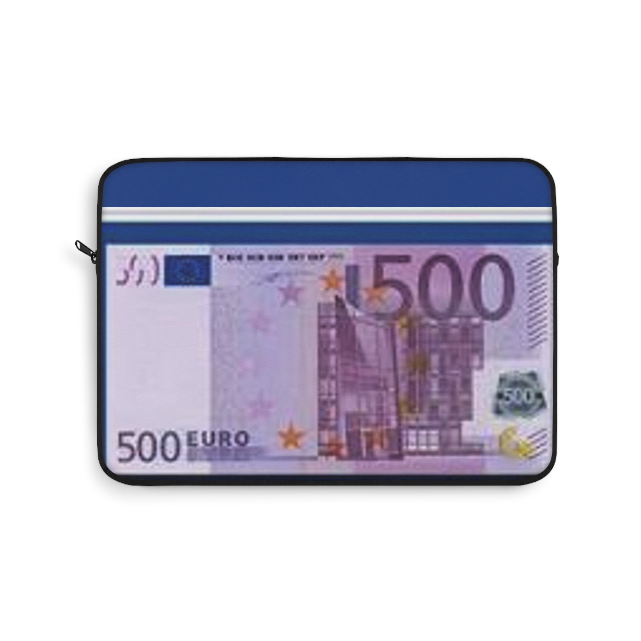 Housse d'ordinateur portable billet de 500 euros | Housse imprimée devise argent