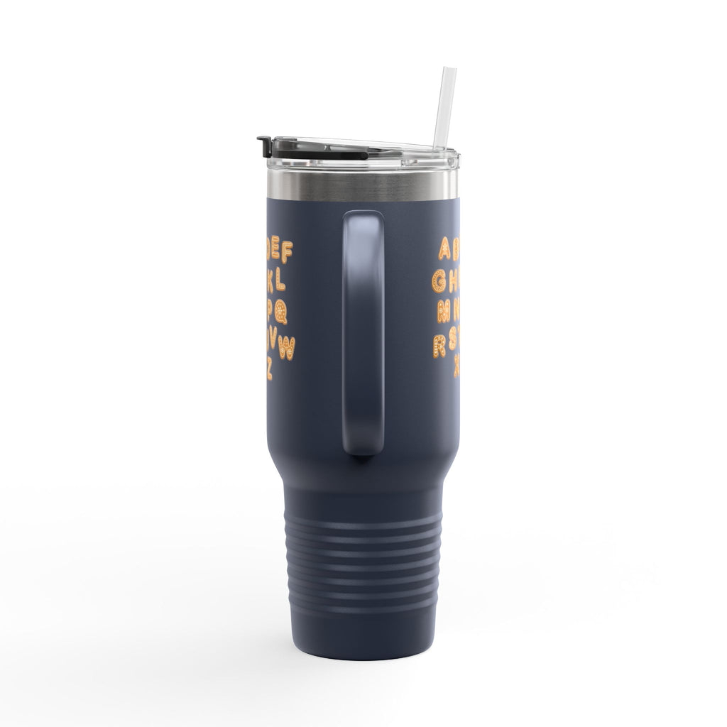 Alphabet Cookie Letters Travel Mug | 40oz Insulated Tumbler