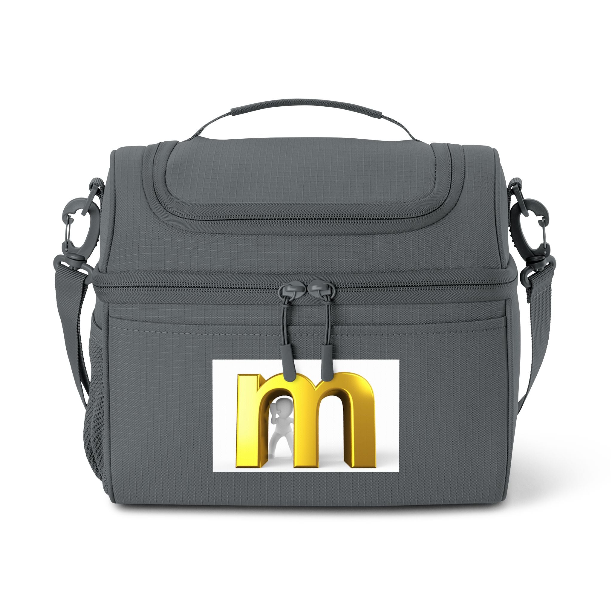 Gold Letter M Cooler Bag | Personalized Monogram Lunch Cooler