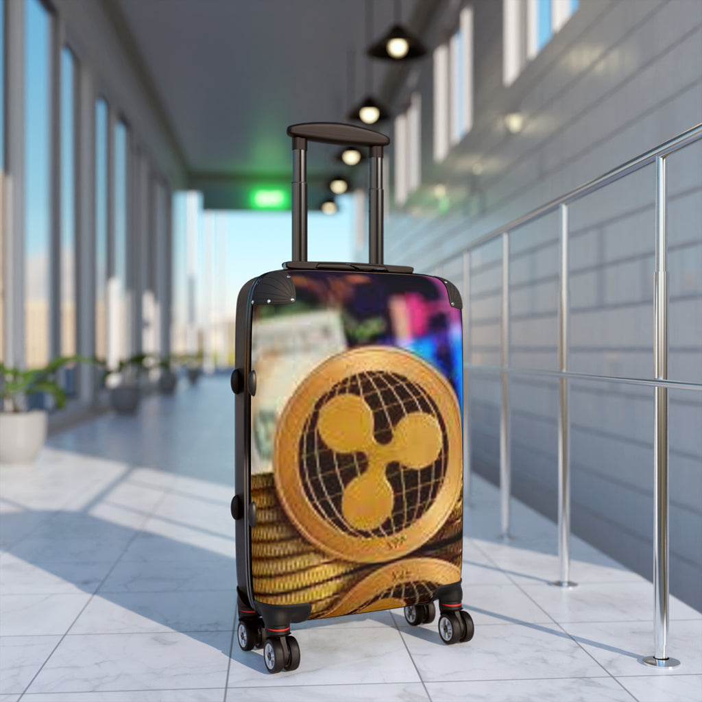 Ripple Crypto Coin Suitcase | Luggage Cover, Cryptocurrency Travel Case