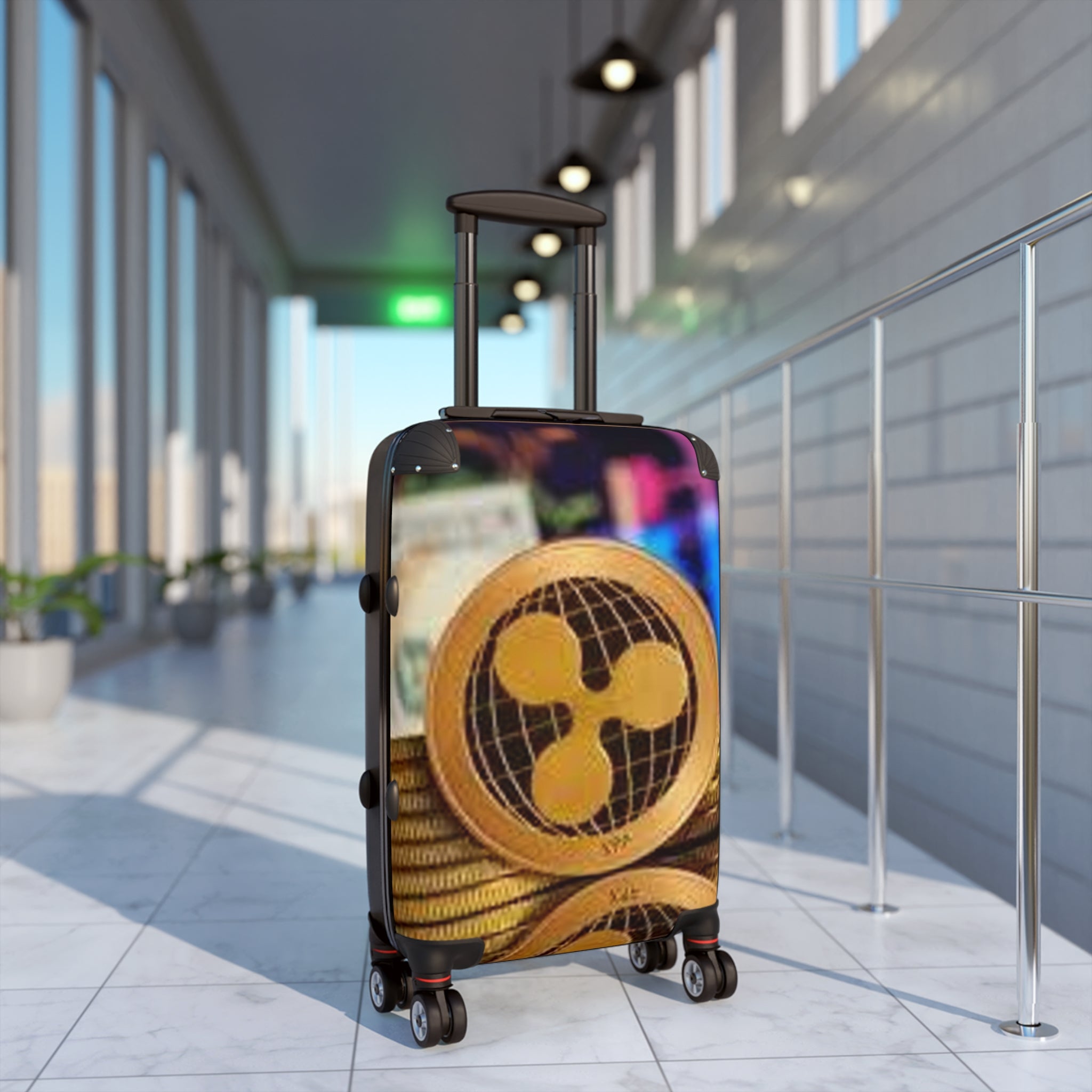 Ripple Crypto Coin Suitcase | Luggage Cover, Cryptocurrency Travel Case