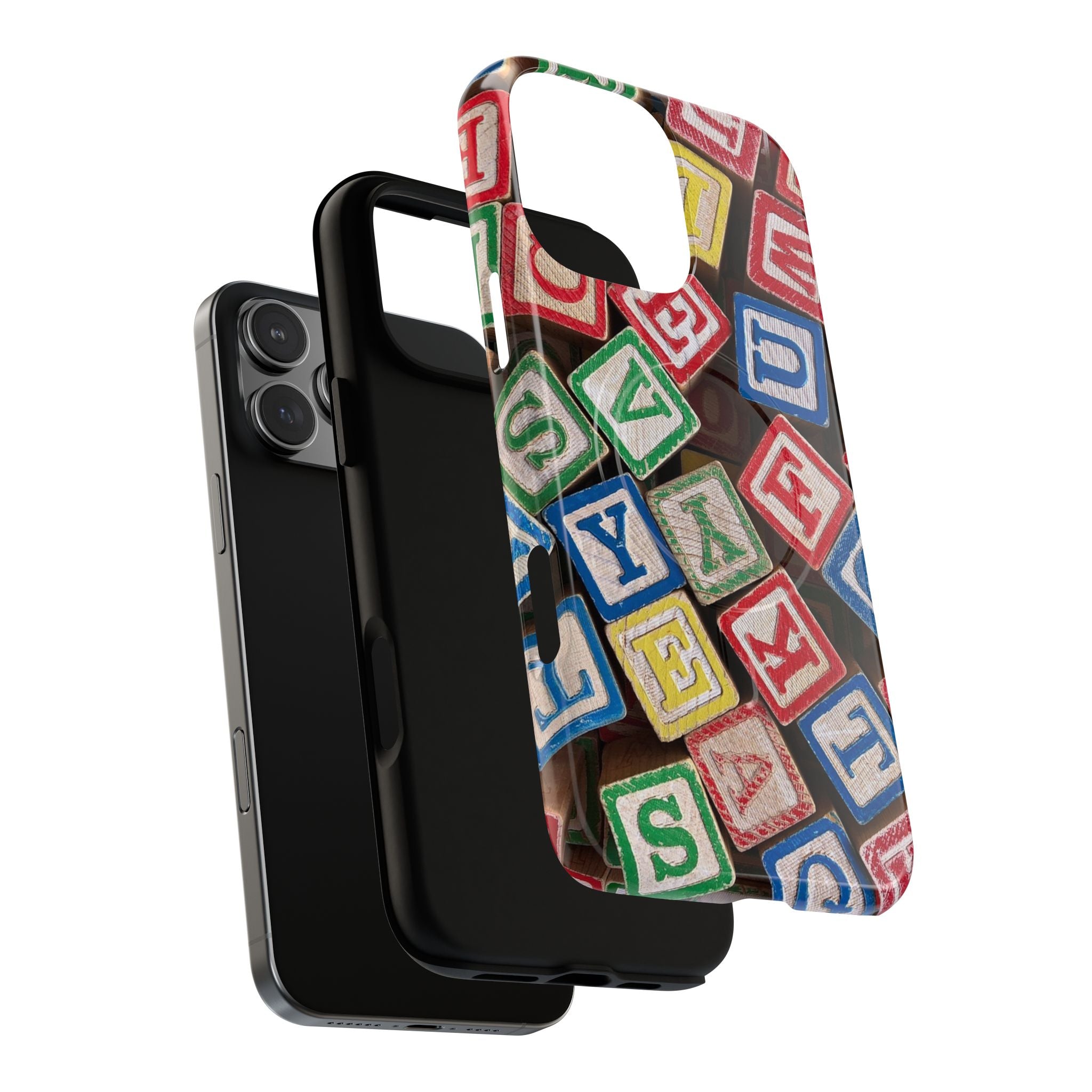 Vintage Alphabet Blocks Phone Case | Tough Magnetic Case