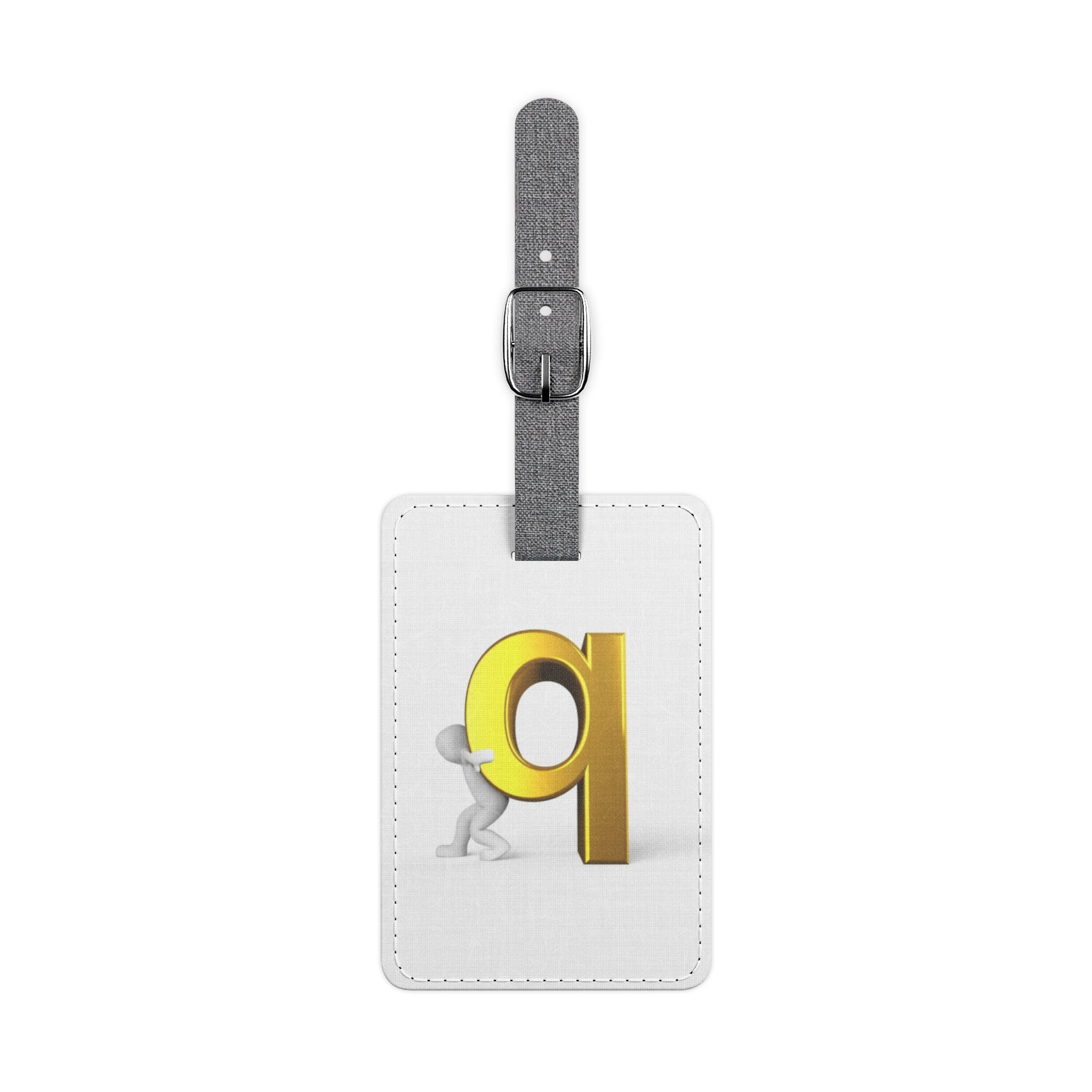 Gold Letter Q Illustration Luggage Tag | Monogram Initial Travel Tag