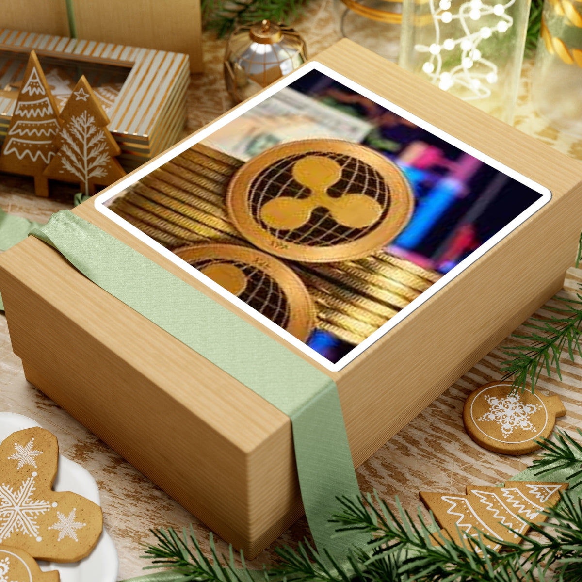 Ripple Crypto Coin Sticker | Kiss-Cut Sticker, Cryptocurrency Design