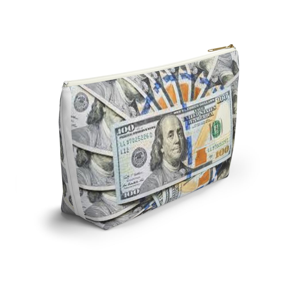 Hundred Dollar Bills Accessory Pouch | Money Print Makeup Bag