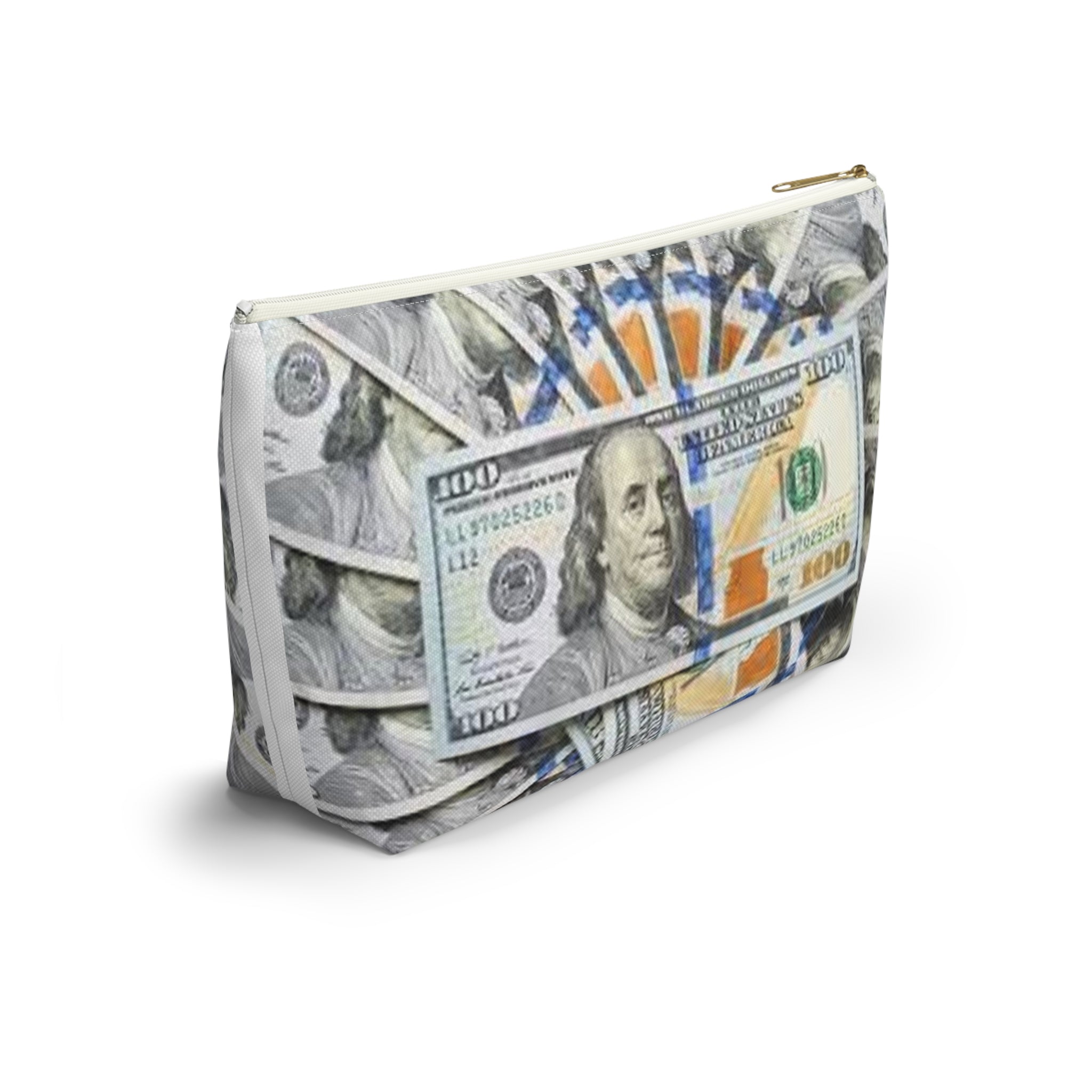 Hundred Dollar Bills Accessory Pouch | Money Print Makeup Bag