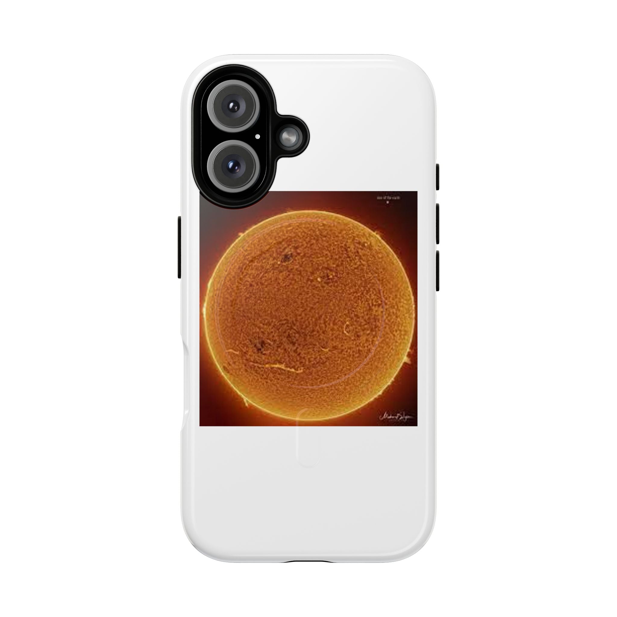 Coque de téléphone illustrée Disque Solaire | Coque magnétique résistante