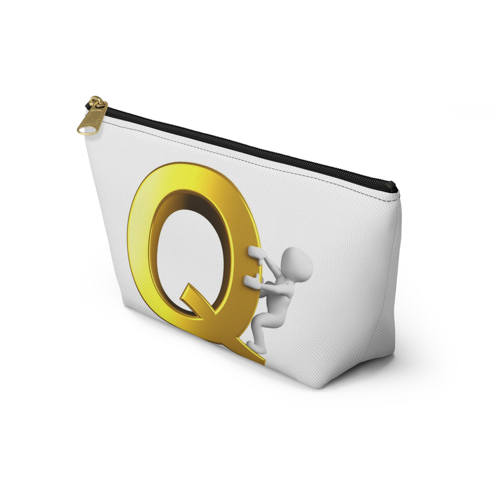 Gold Letter Q Climbing Figure Accessory Pouch