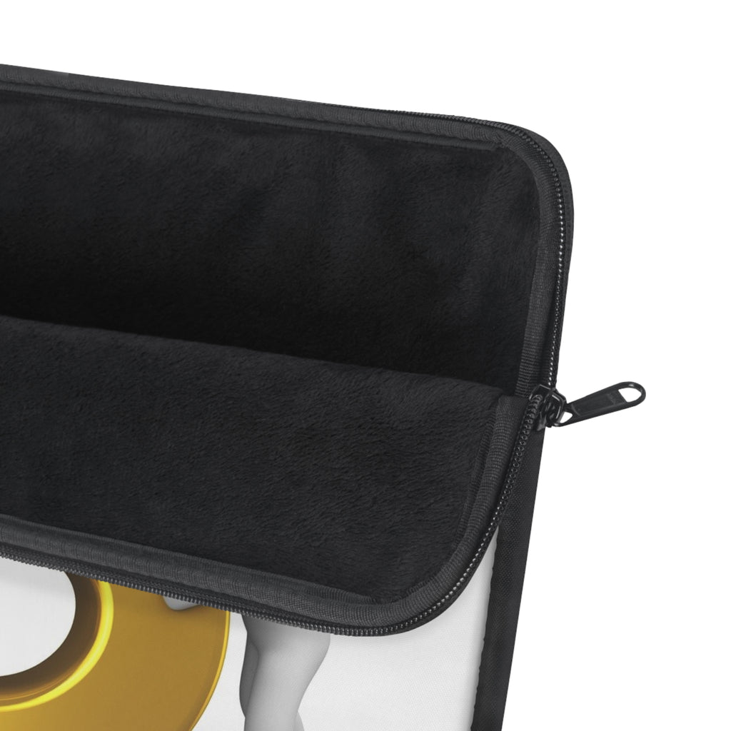 Gold Letter S with 3D Figure Laptop Sleeve | Monogram Initial S