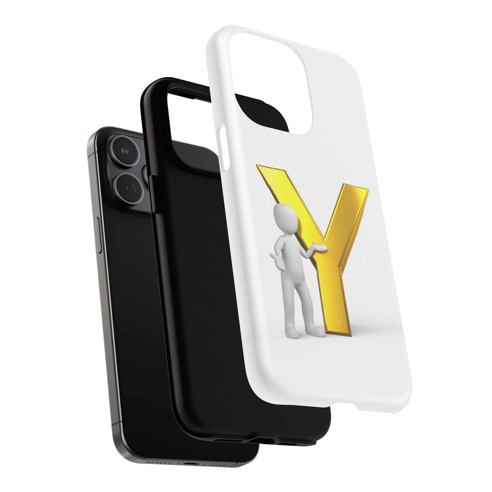 Gold Letter Y Phone Case | Monogram iPhone Magnetic Case