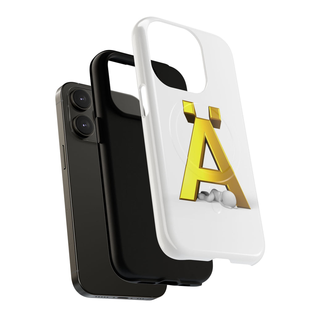 Gold Letter Ä Phone Case | Magnetic Tough Case, Initial Monogram
