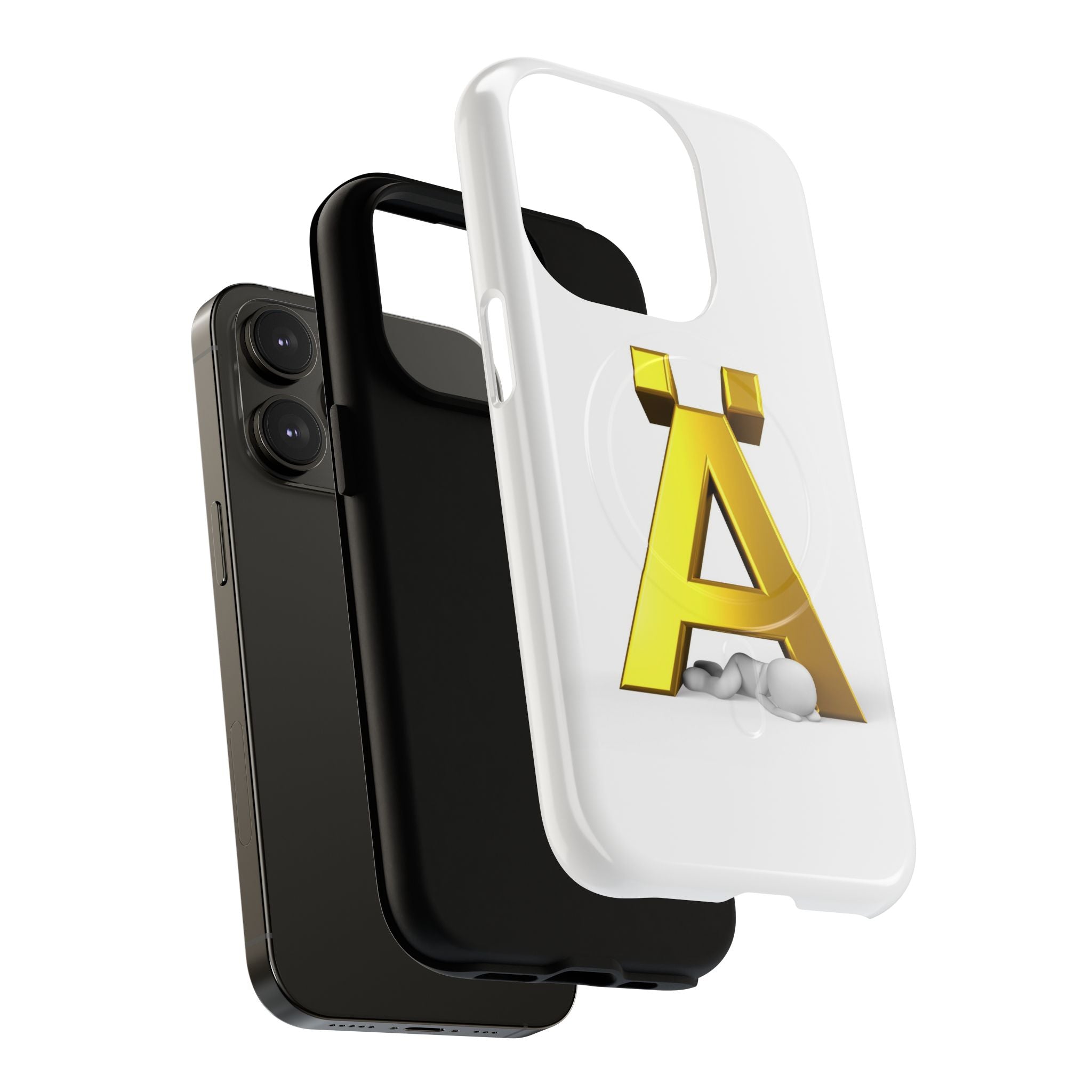 Gold Letter Ä Phone Case | Magnetic Tough Case, Initial Monogram