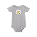 Gold Letter R Monogram Infant Onesie | Baby Bodysuit