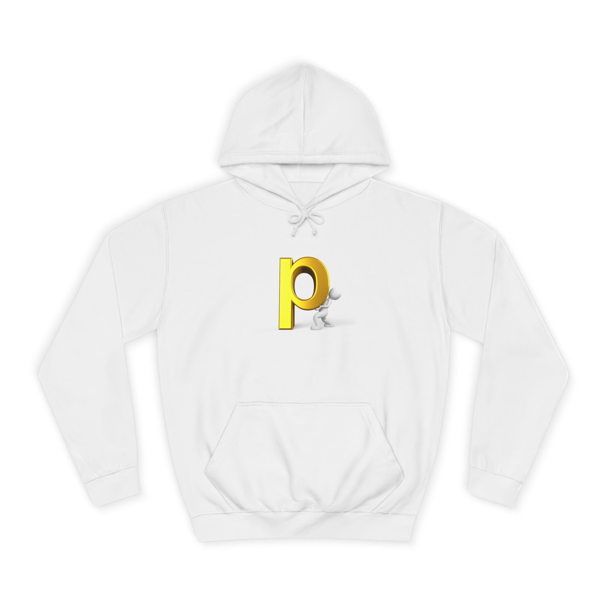 3D Letter P Character Hoodie | Initial P Monogram Pullover