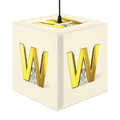 Gold Letter W Light Cube Lamp | Monogram Initial Nightlight