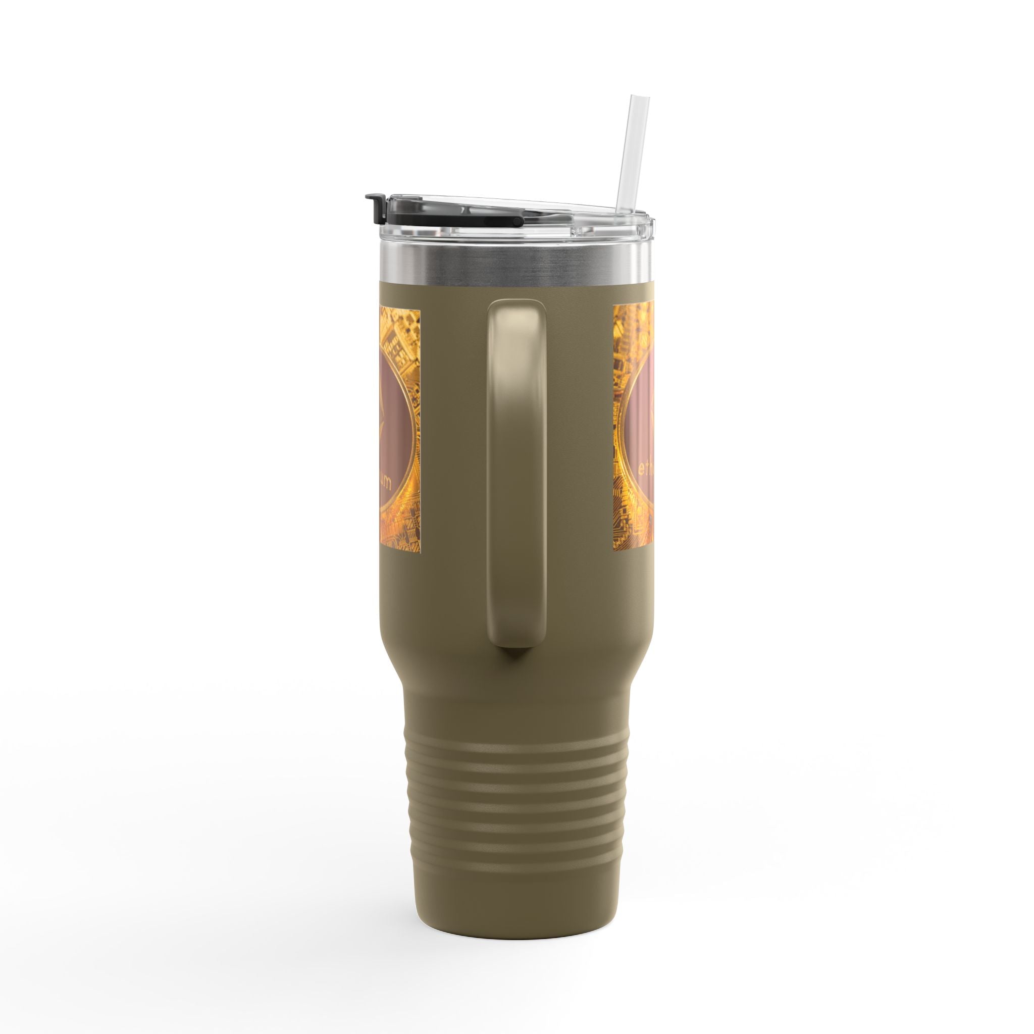 Ethereum Coin Design 40oz Travel Mug | Crypto Logo Insulated Tumbler