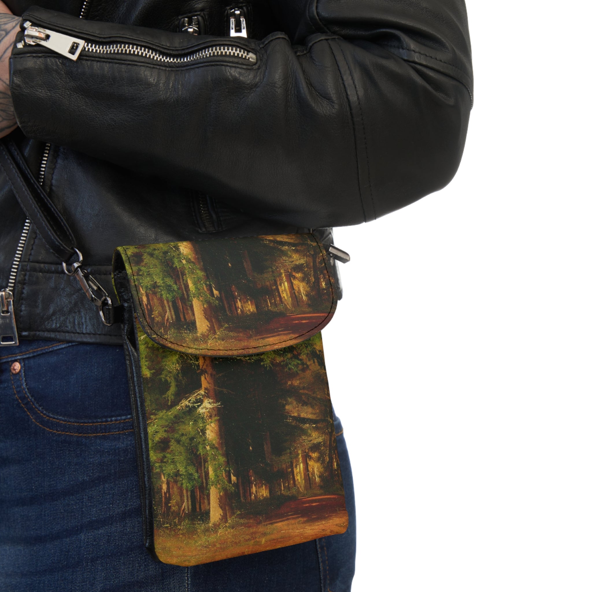 Forest Landscape Small Cell Phone Wallet | Crossbody Phone Pouch