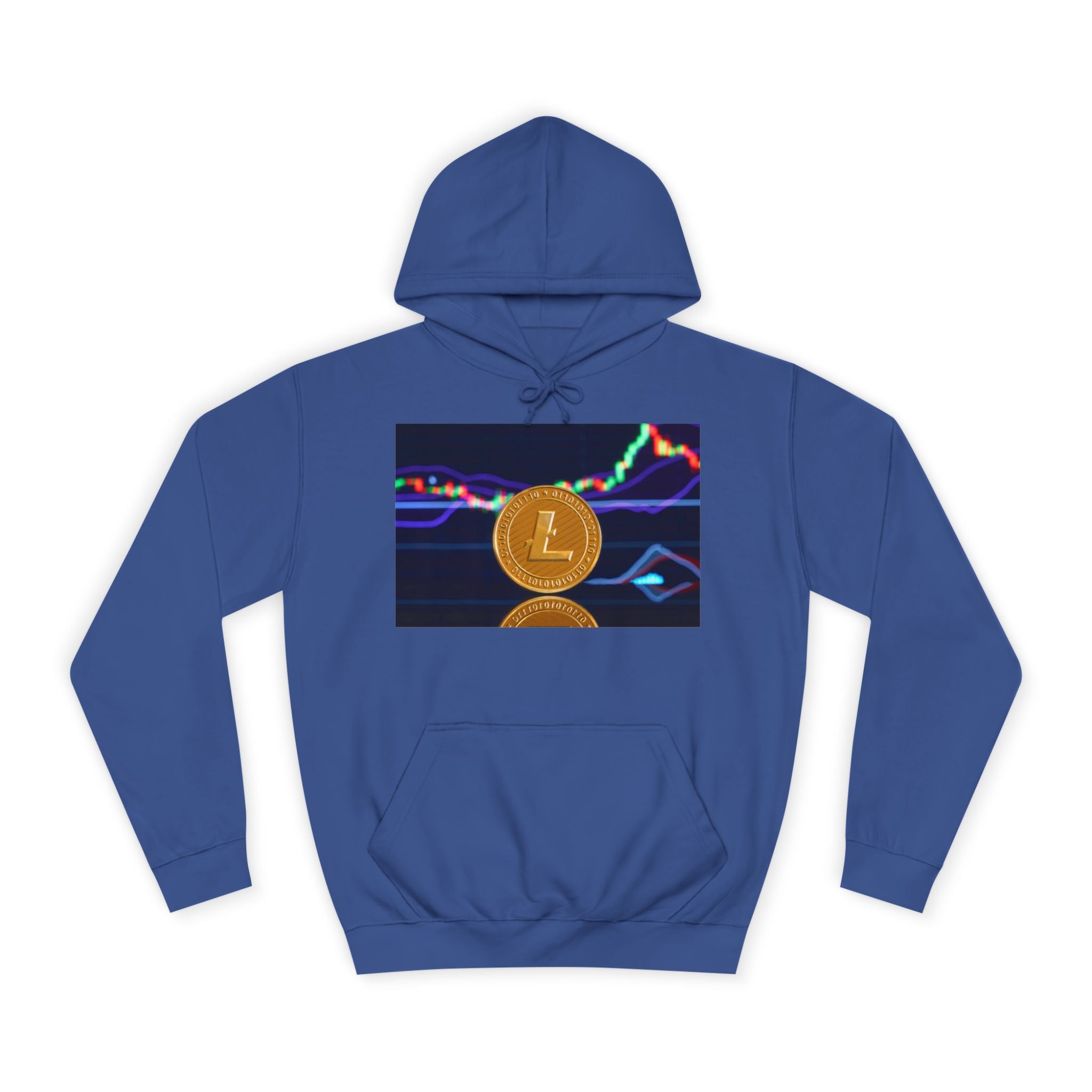 Litecoin Coin Graphic Hoodie | Crypto Chart Design, Digital Currency Apparel