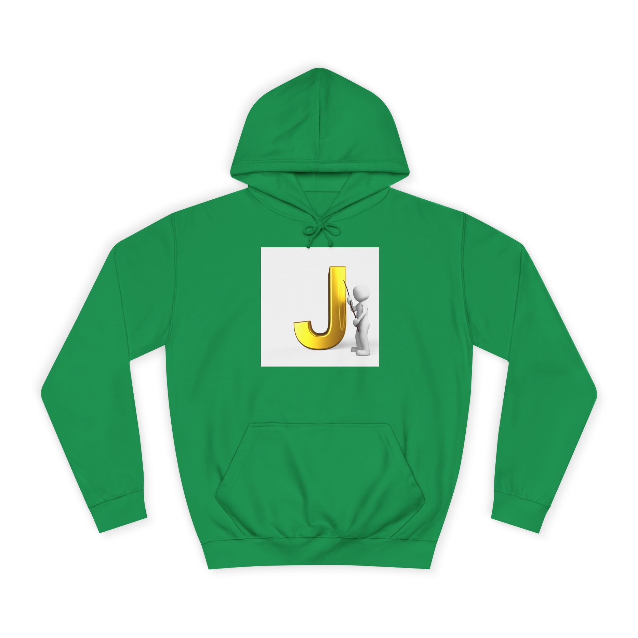 Golden Letter J Initial Hoodie | Monogram J Sweatshirt