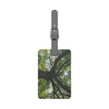Sunlit Tree Canopy Luggage Tag | Green Forest Photo