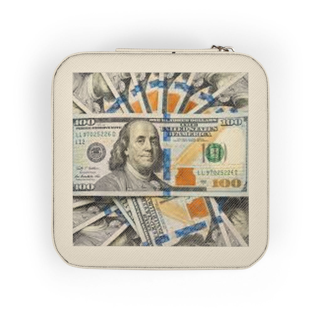 Hundred Dollar Bill Jewelry Travel Case | Compact Velvet Ring Earring Organizer