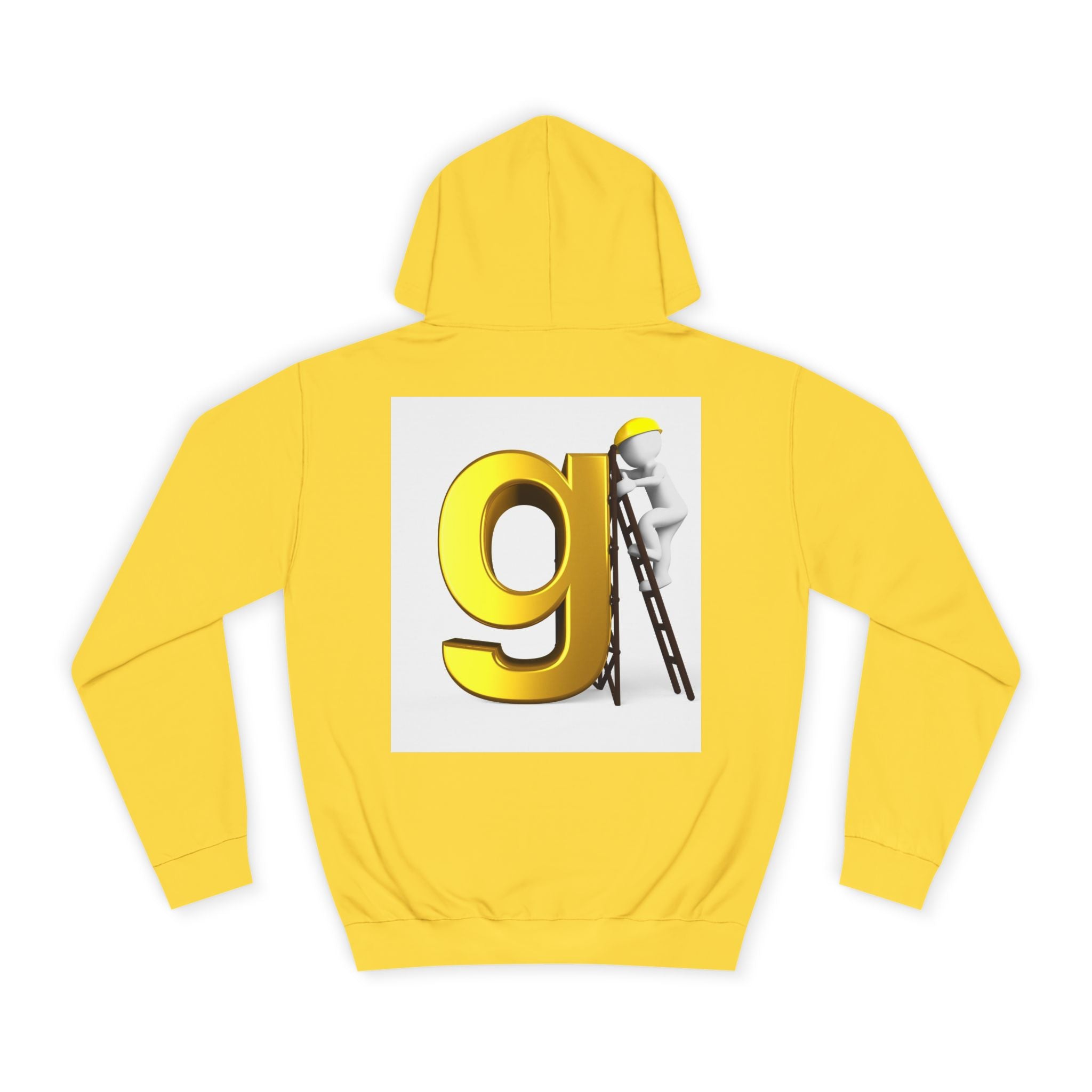 Gold Letter G with Painter Character Hoodie | Initial Monogram
