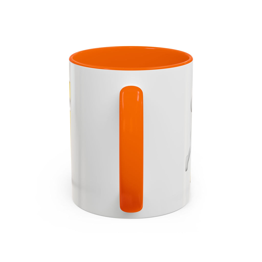 Tasse avec figurine 3D bâton poussant la lettre J dorée | Tasse à café