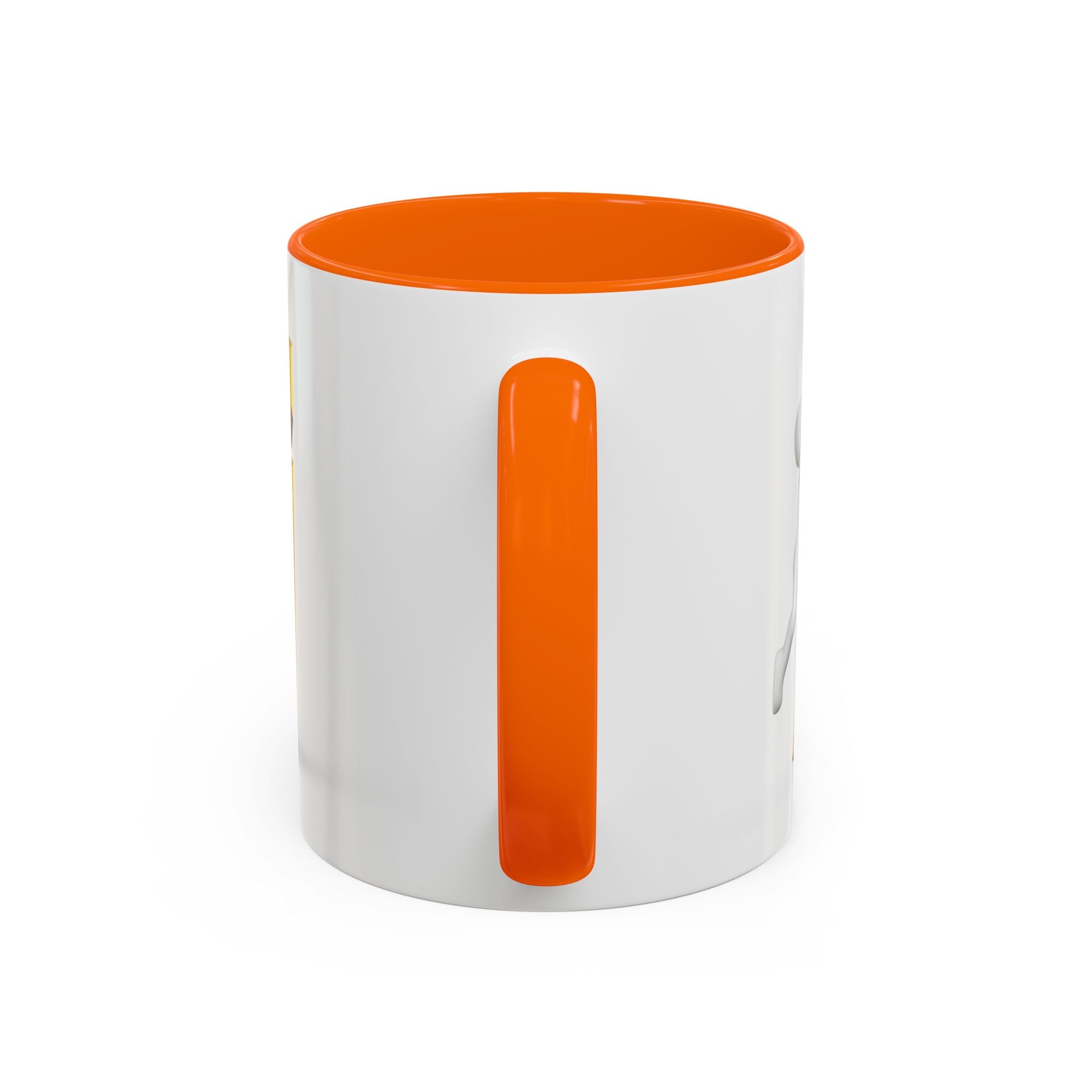Tasse avec figurine 3D bâton poussant la lettre J dorée | Tasse à café