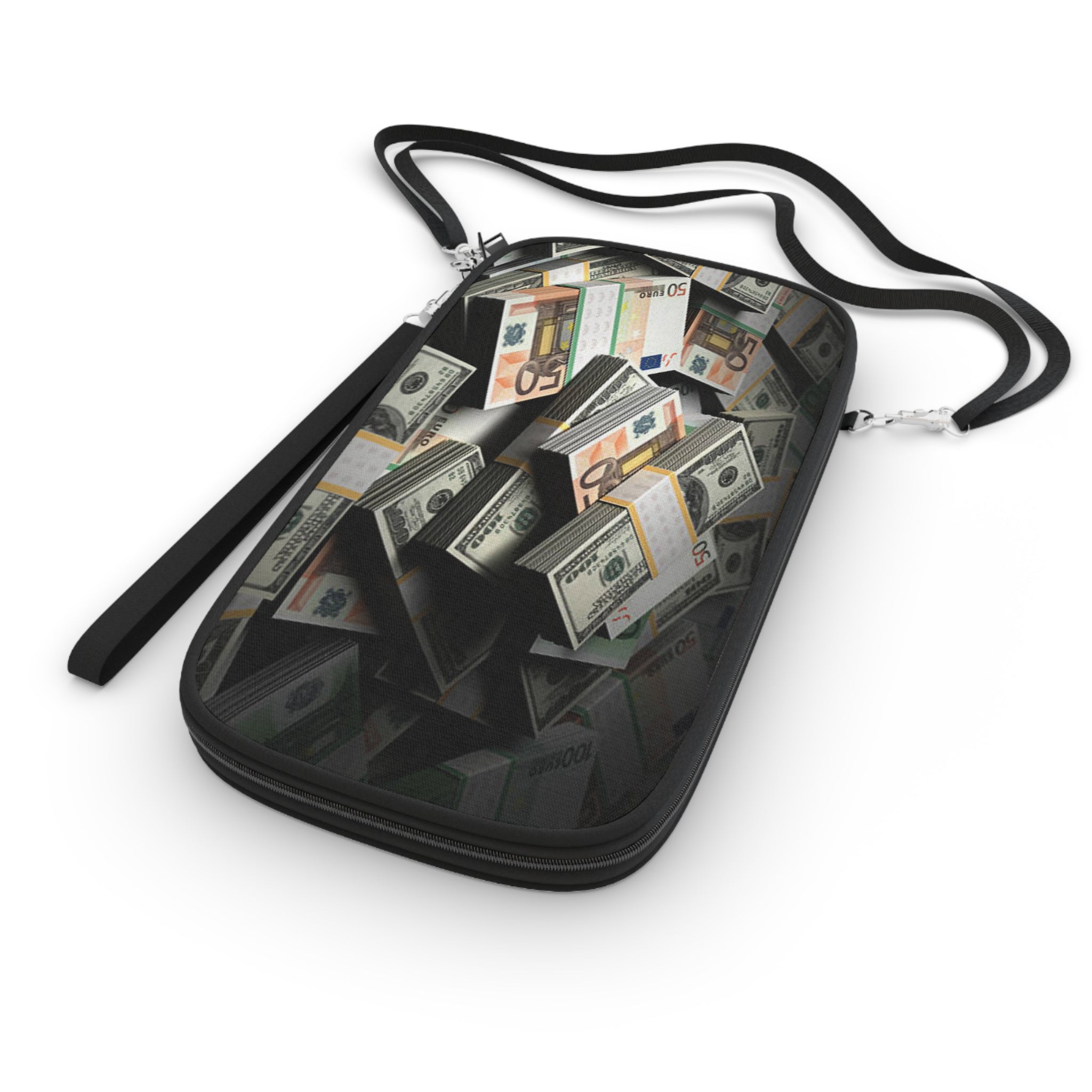 Stacks of Cash Passport Wallet | Money Print Travel Organizer