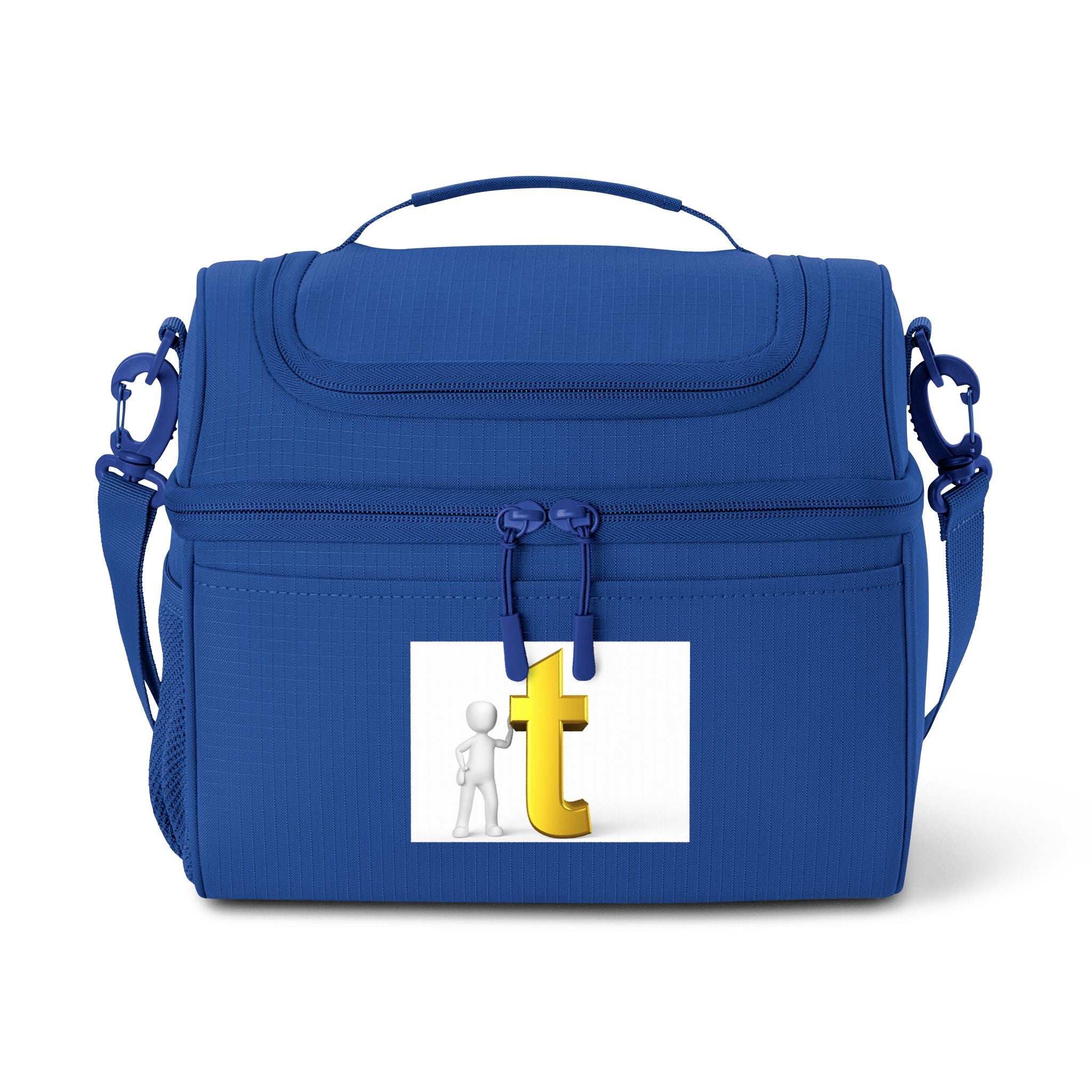 Sac isotherme en forme de personnage 3D avec la lettre T dorée | Sac à déjeuner isotherme