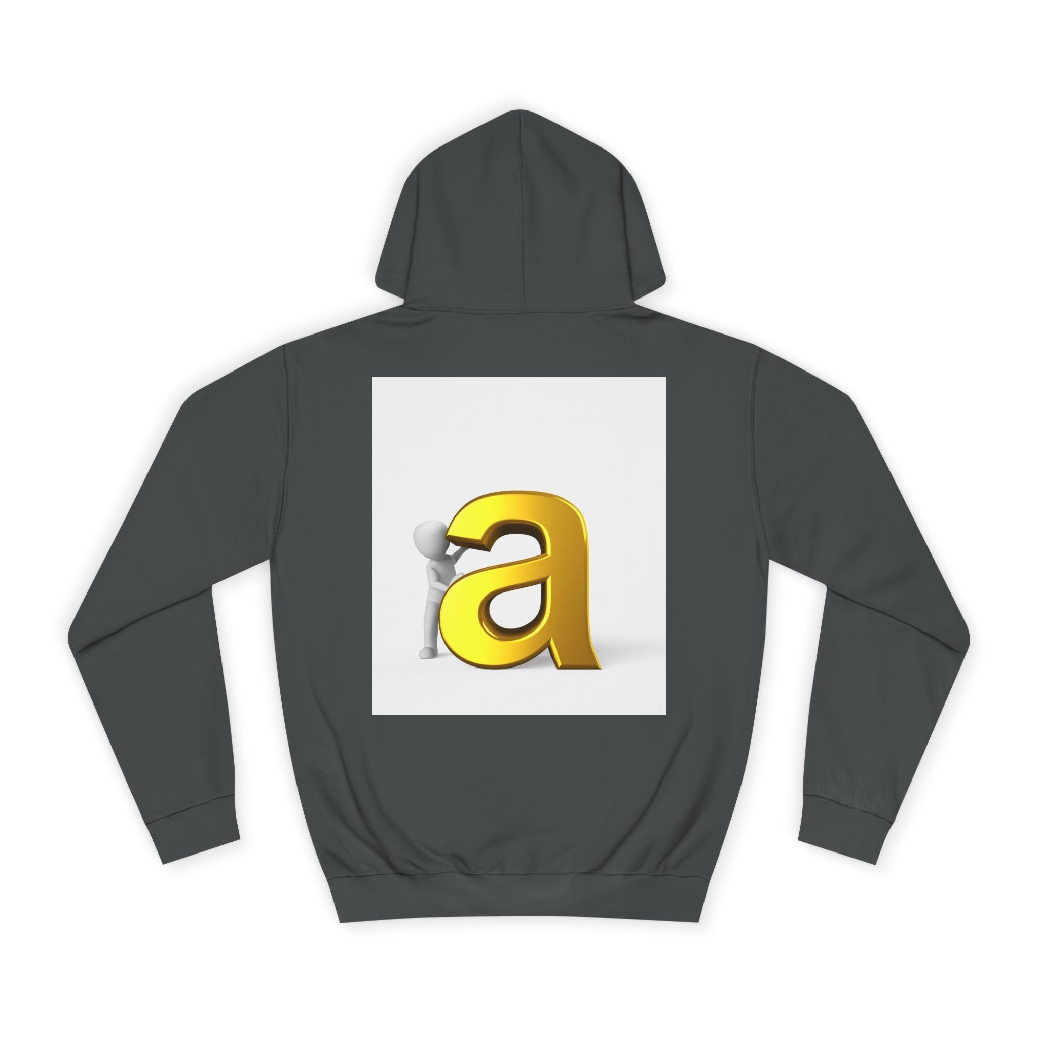 Gold 3D Letter A Hoodie | Monogram Initial Sweatshirt