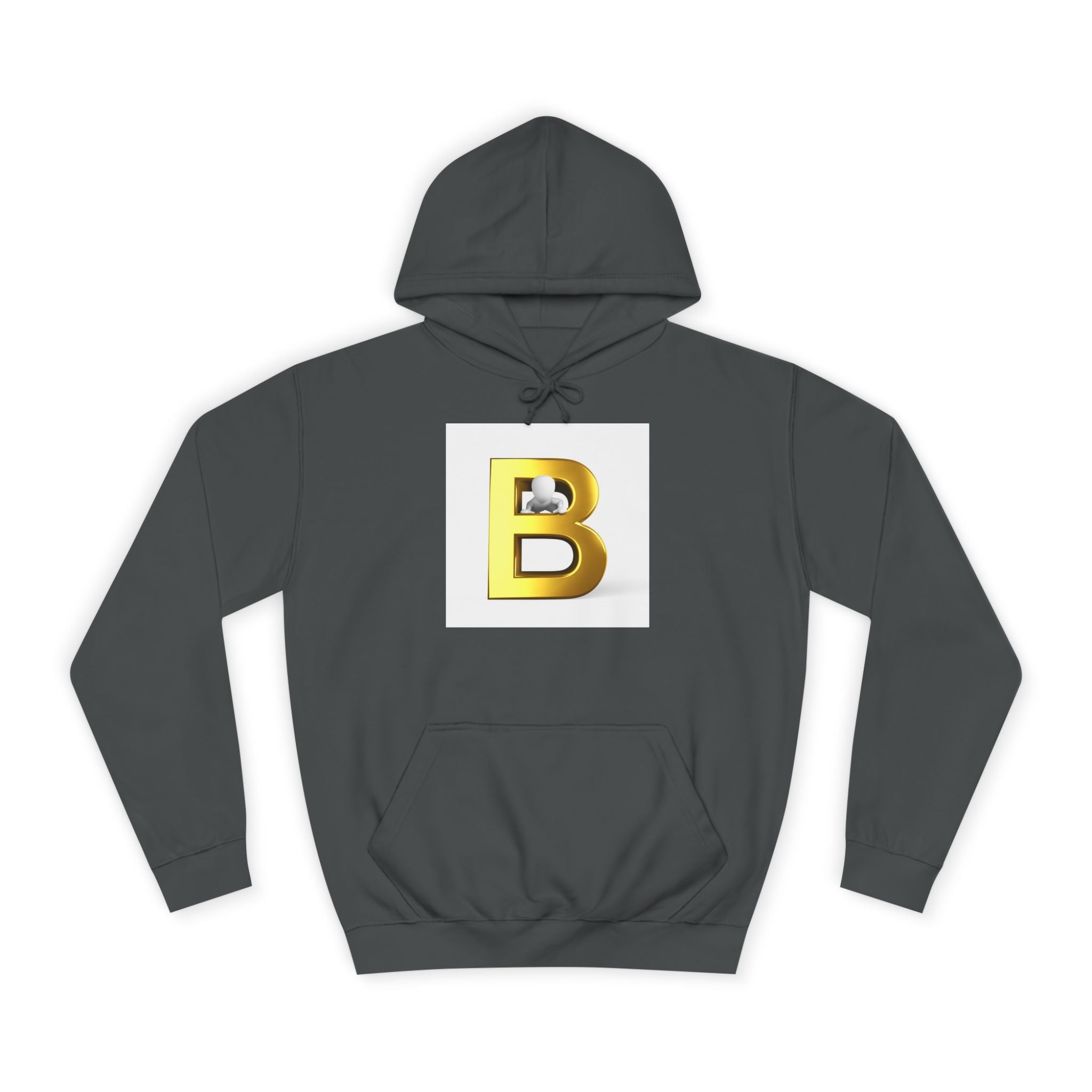 Gold Letter B Hoodie | Monogram Initial Sweatshirt