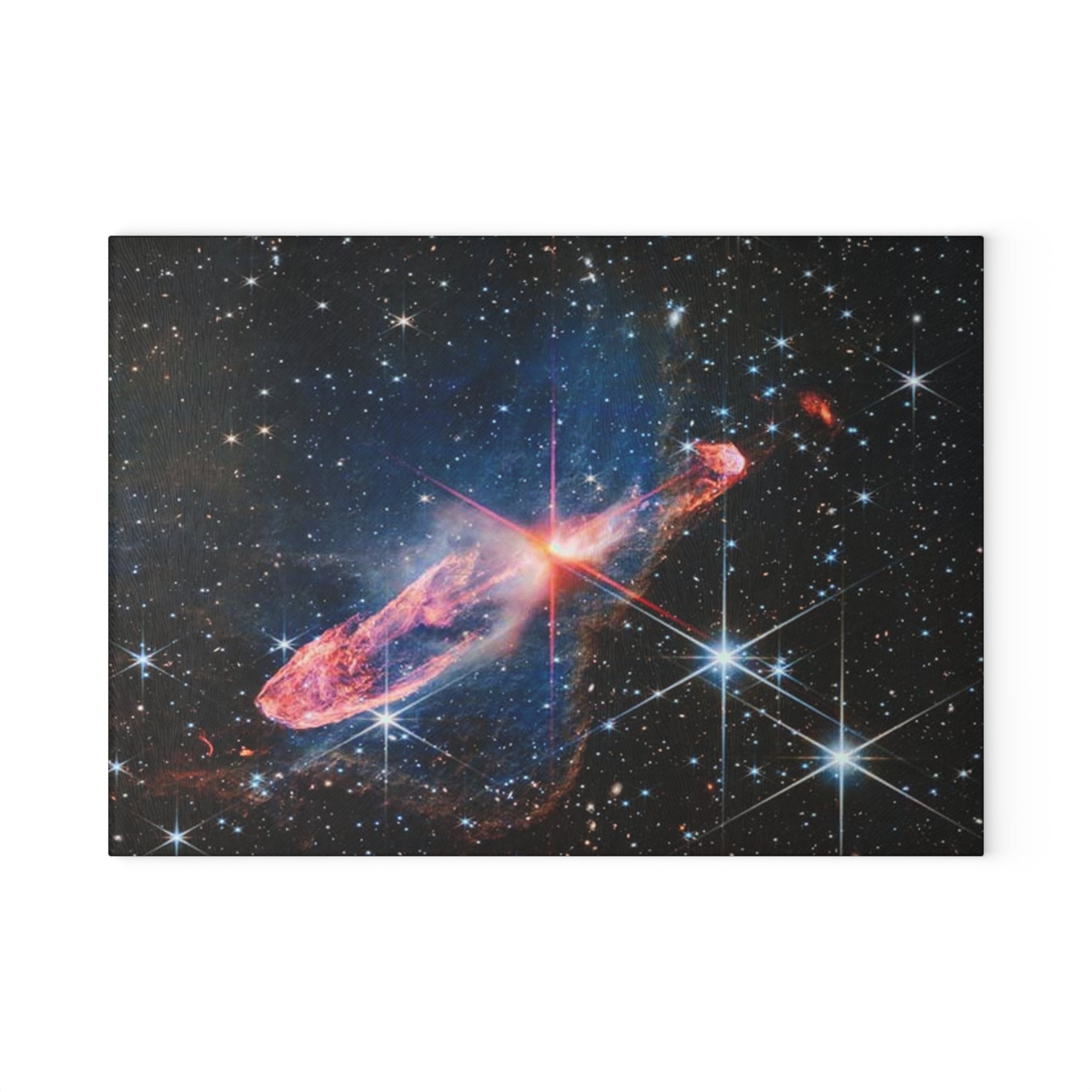 Cosmic Nebula Galaxy Glass Cutting Board | Space Starfield Kitchen Decor