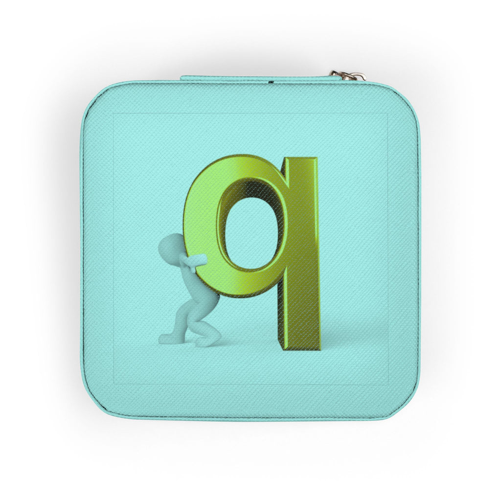 Gold Letter Q monogram Jewelry Case | Travel jewelry organizer, compact square