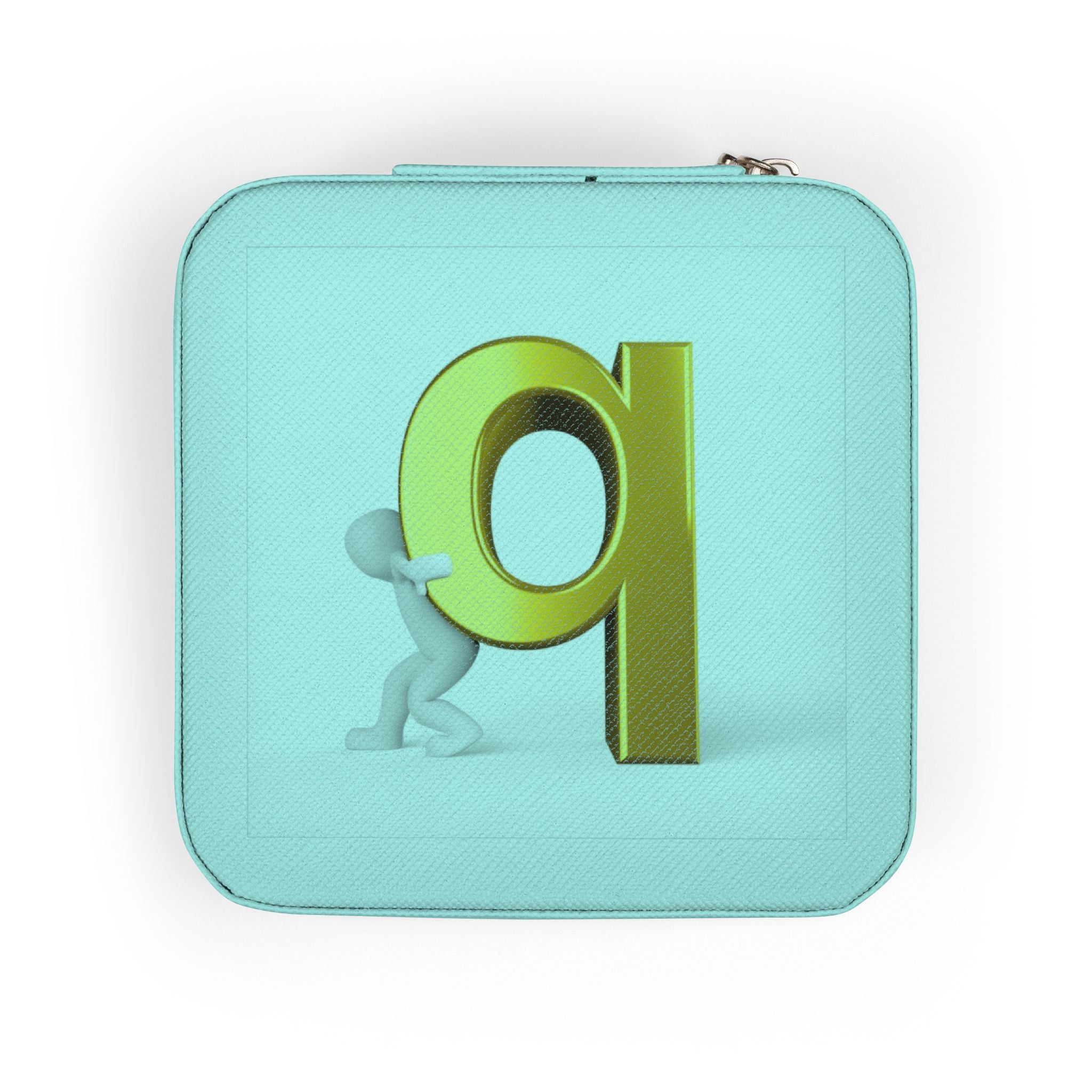 Gold Letter Q monogram Jewelry Case | Travel jewelry organizer, compact square