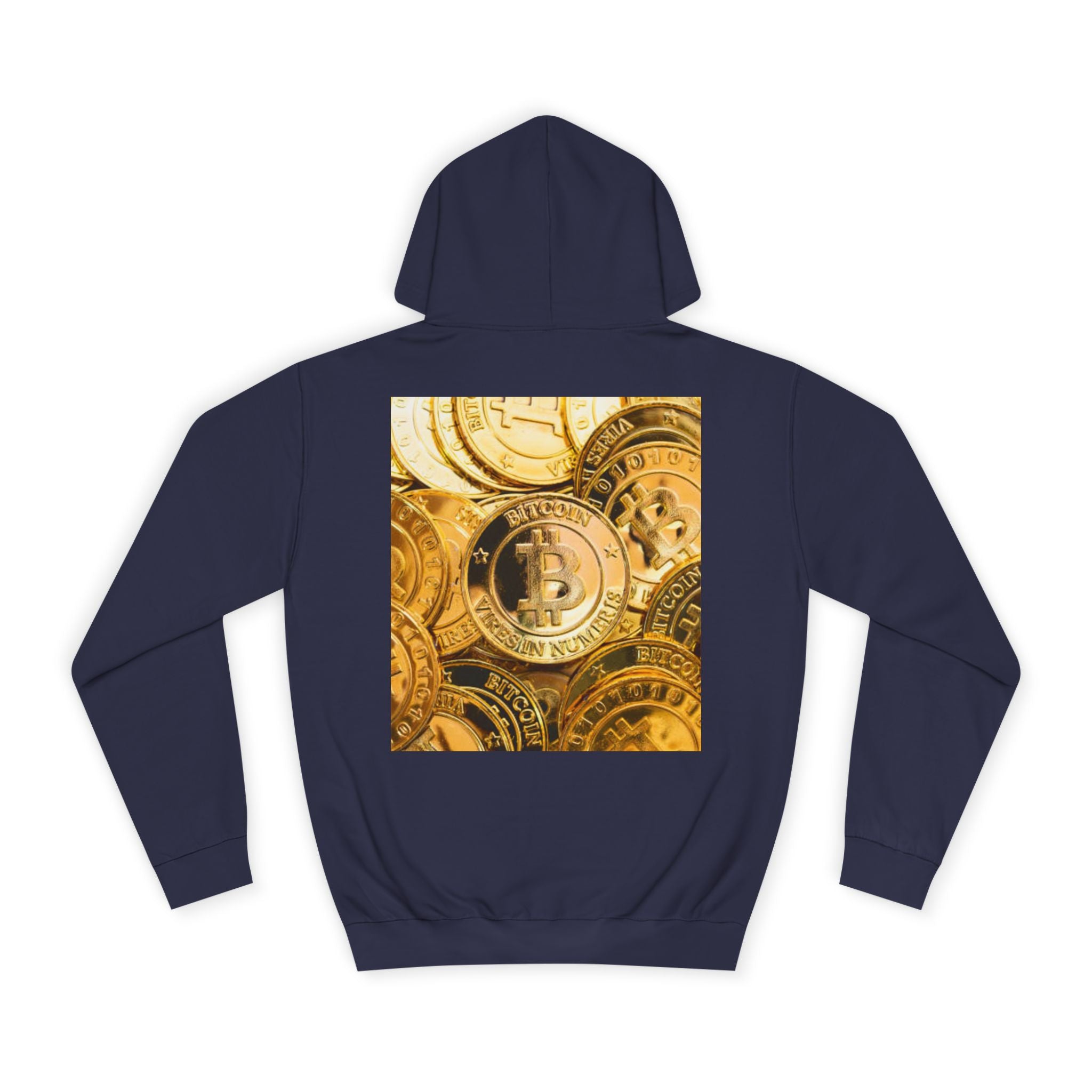 Golden Bitcoin Coins Hoodie | Crypto Cryptocurrency Crypto Art, Digital Currency Apparel
