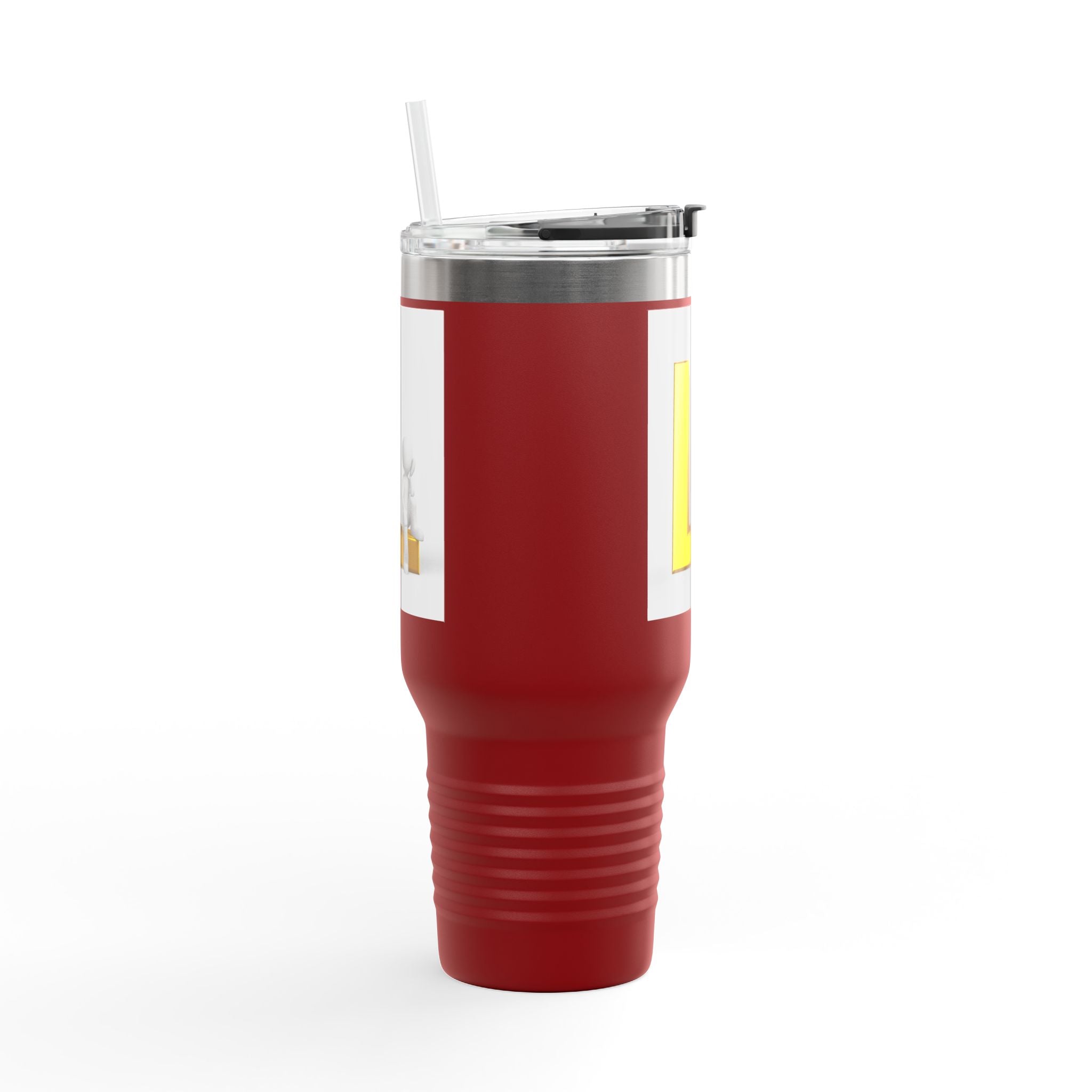 Mug de voyage monogramme lettre L dorée | Gobelet isotherme 40 oz