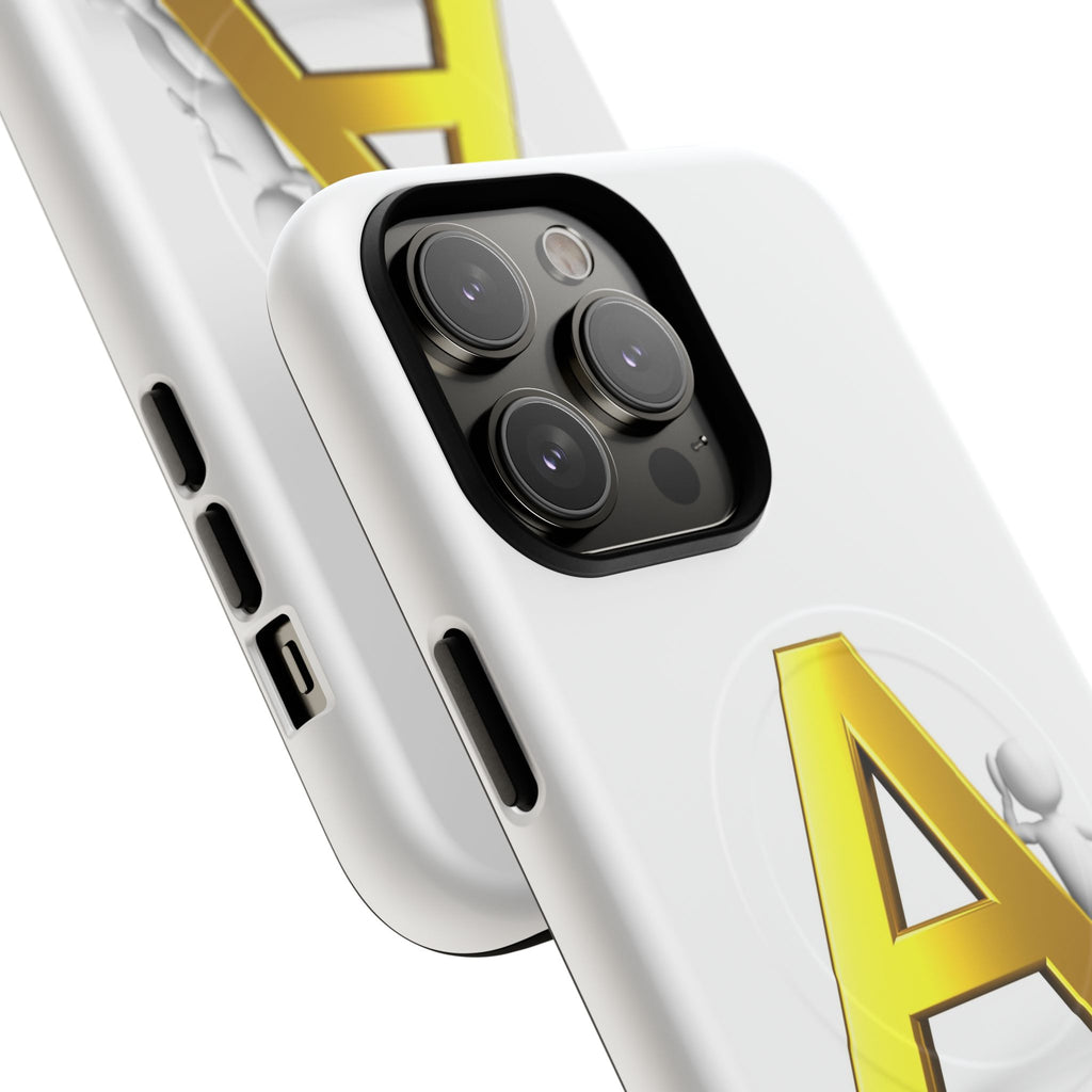 Gold Letter A Phone Case | Tough Magnetic Case, Initial Monogram