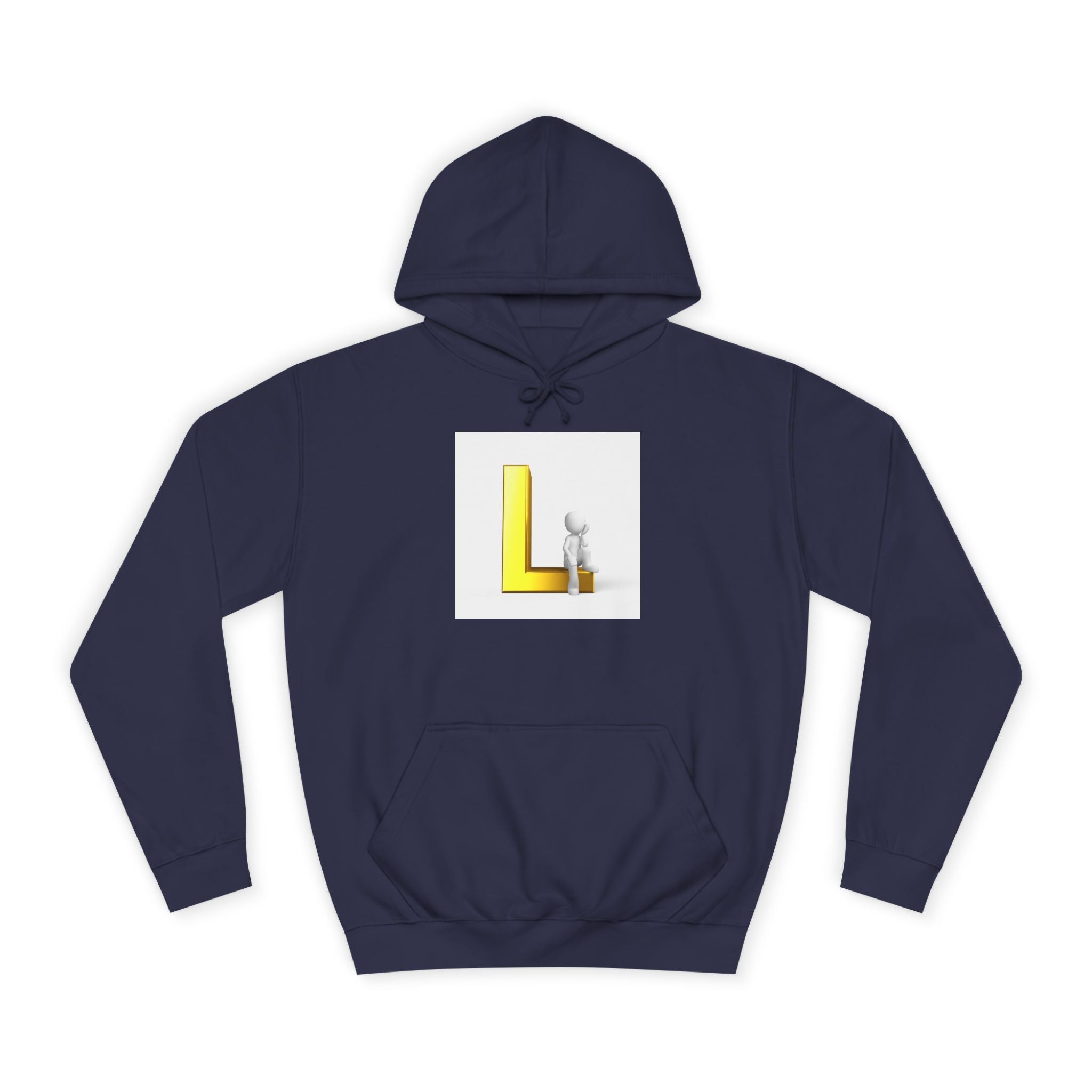 Sweat à capuche lettre L en 3D avec figurine | Sweat initial L