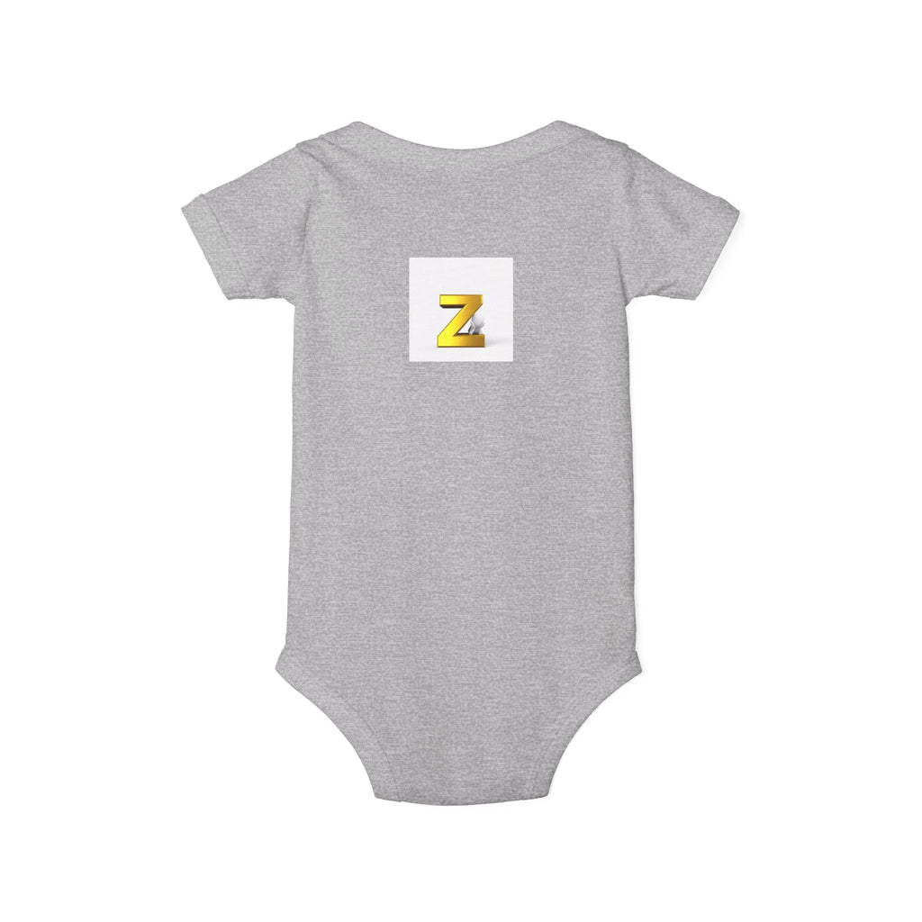 Gold Letter Z Infant Onesie | Baby Bodysuit Monogram